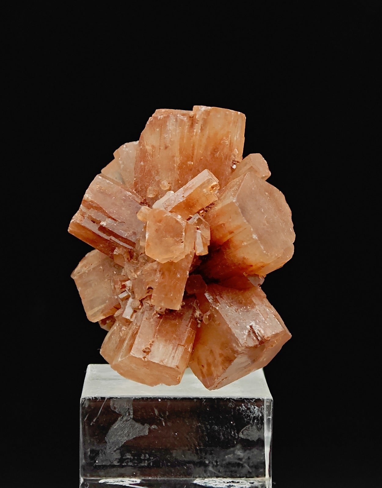 ARAGONITE – Orange Star-Twin Cluster, Tazouta, Sefrou, Morocco
