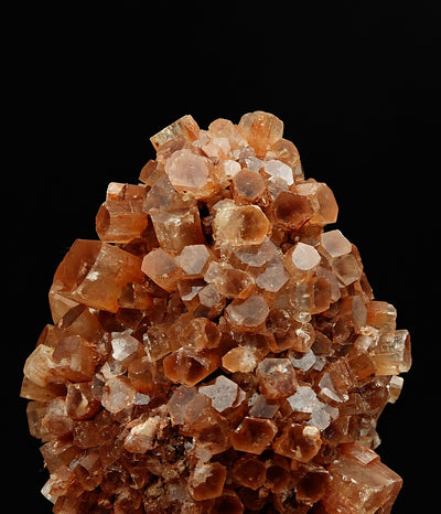 Top view of radiating aragonite crystal cluster from Tazouta, Morocco