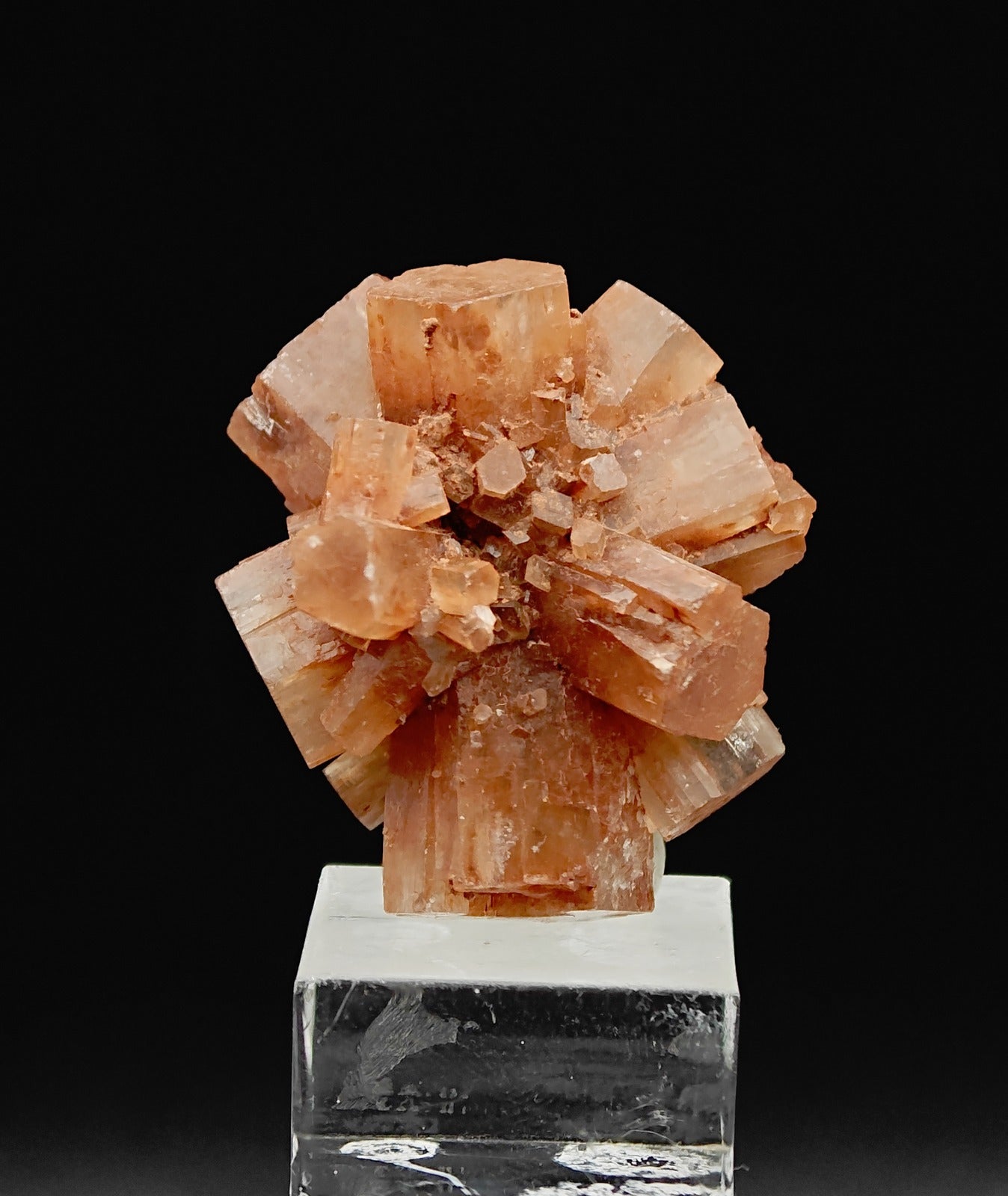 ARAGONITE – Orange Star-Twin Cluster, Tazouta, Sefrou, Morocco