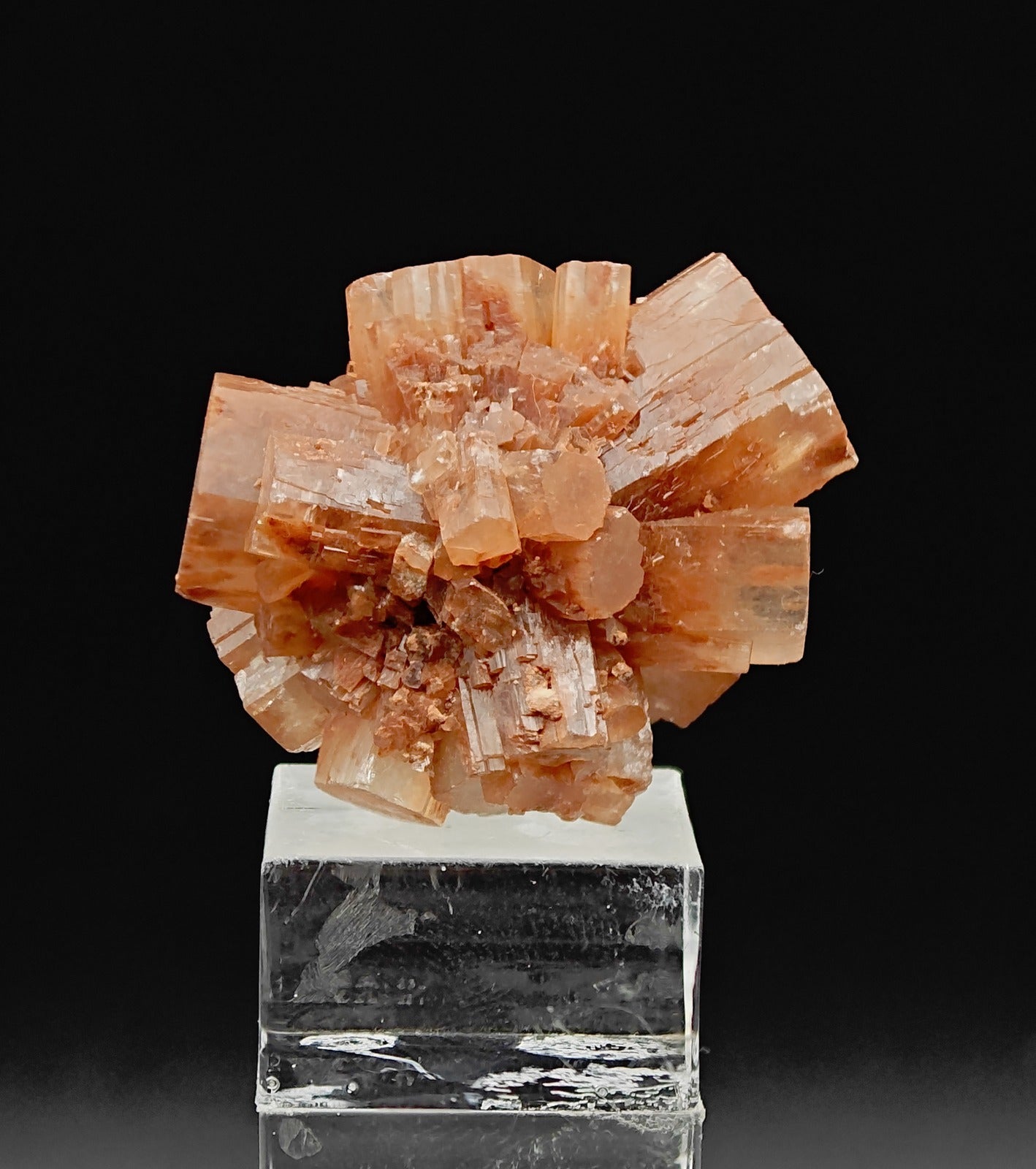 ARAGONITE – Orange Star-Twin Cluster, Tazouta, Sefrou, Morocco