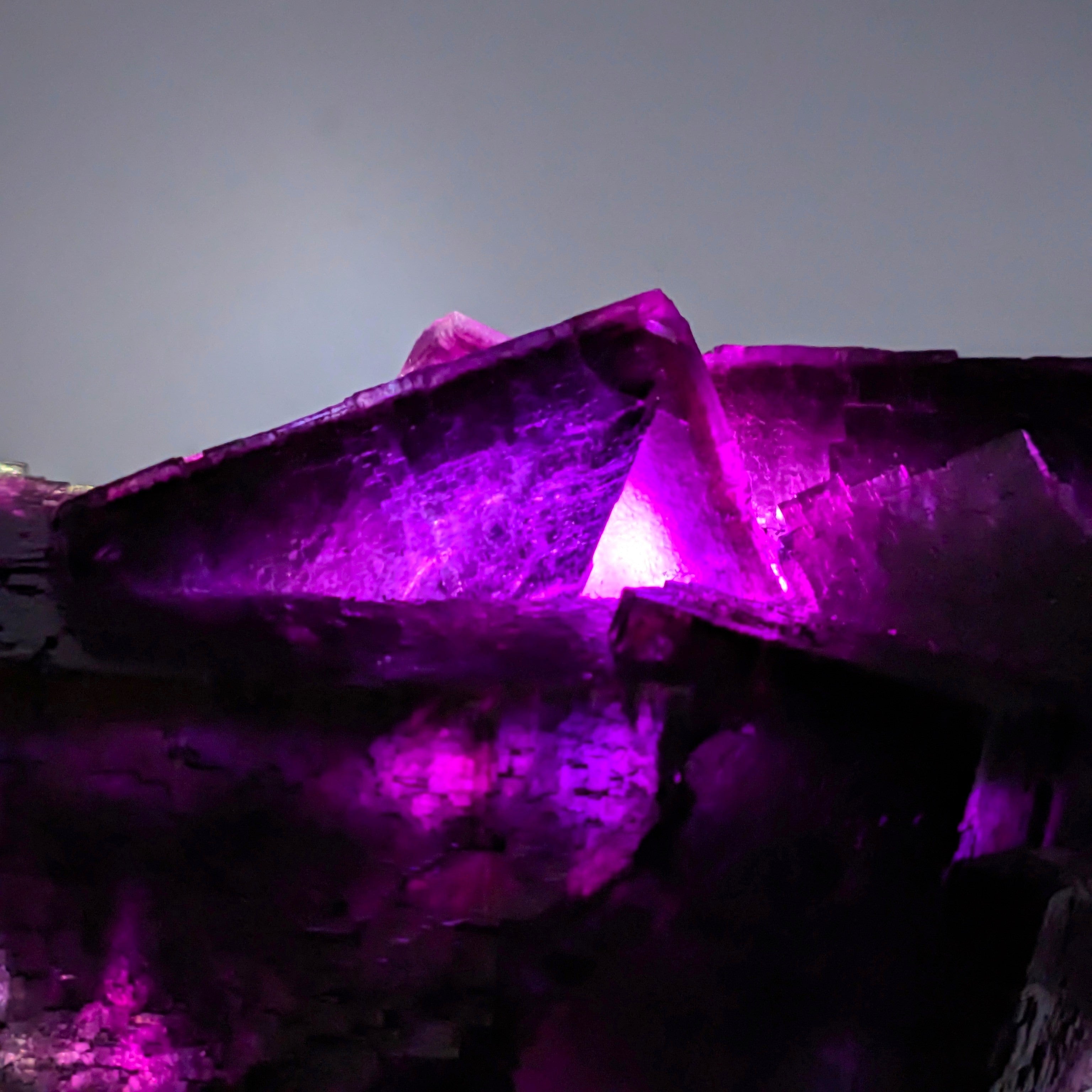 FLUORITE – Huge 15cm Purple Crystals, Annabel Lee Mine, Illinois, USA