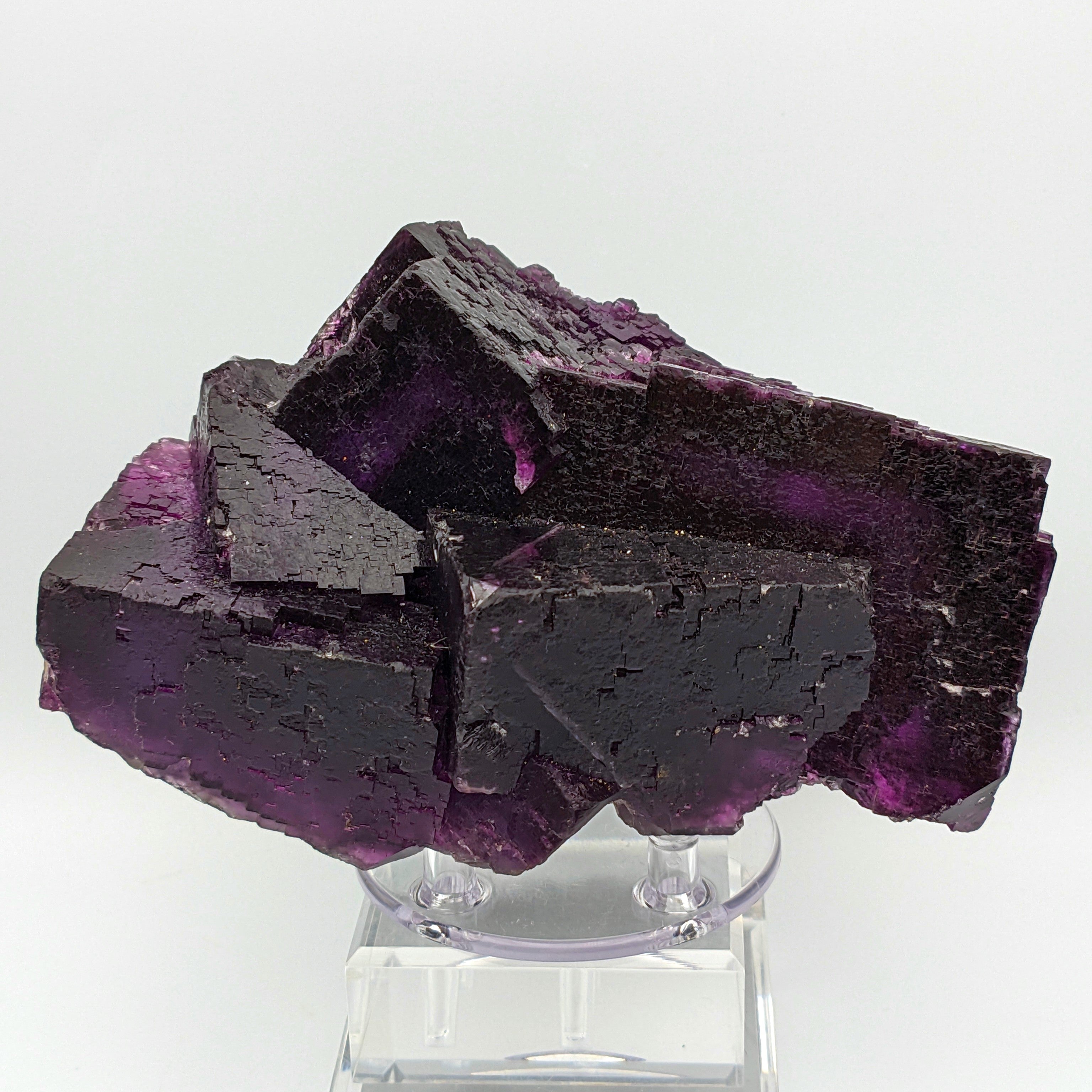 FLUORITE – Huge 15cm Purple Crystals, Annabel Lee Mine, Illinois, USA