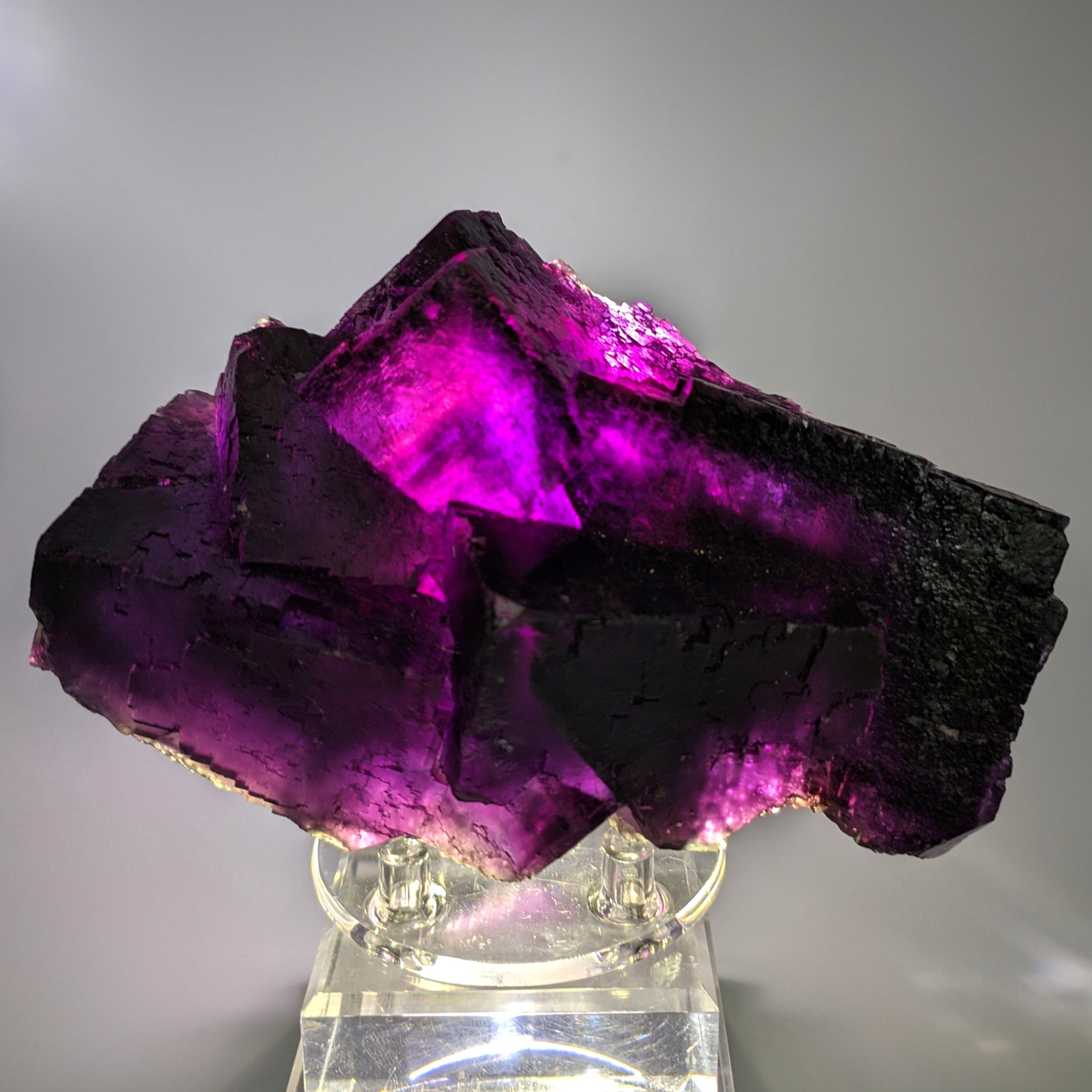 FLUORITE – Huge 15cm Purple Crystals, Annabel Lee Mine, Illinois, USA
