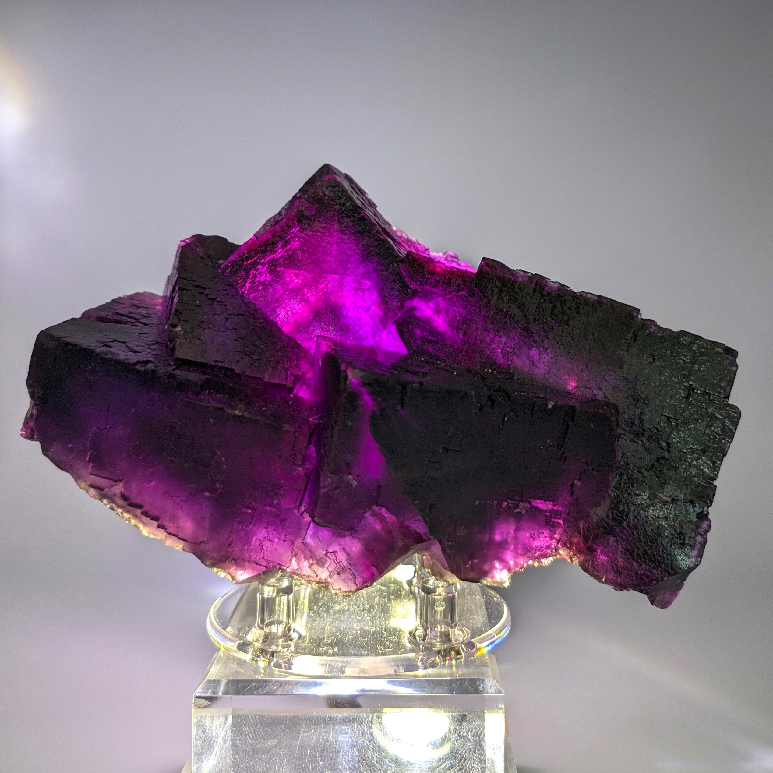 FLUORITE – Huge 15cm Purple Crystals, Annabel Lee Mine, Illinois, USA