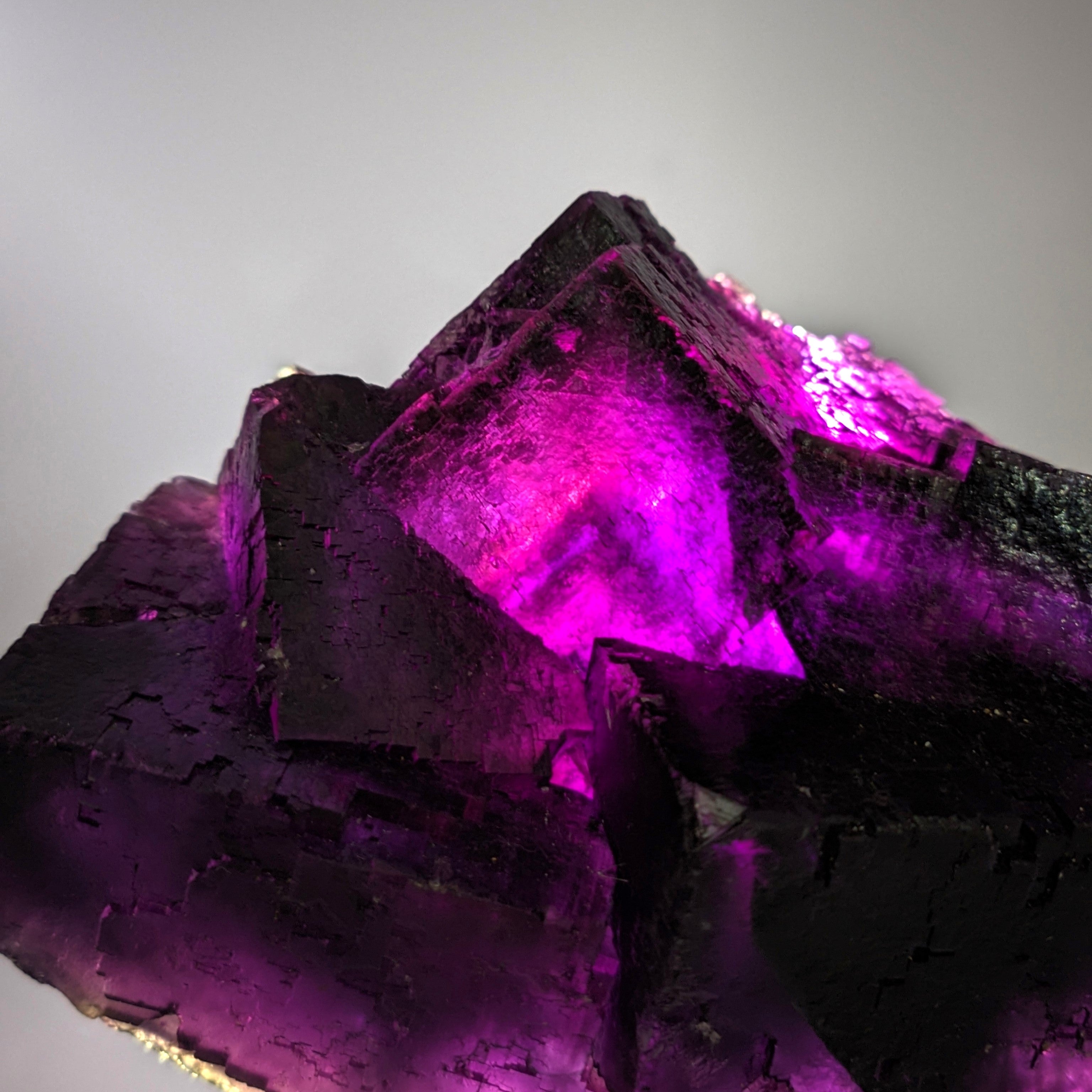 FLUORITE – Huge 15cm Purple Crystals, Annabel Lee Mine, Illinois, USA