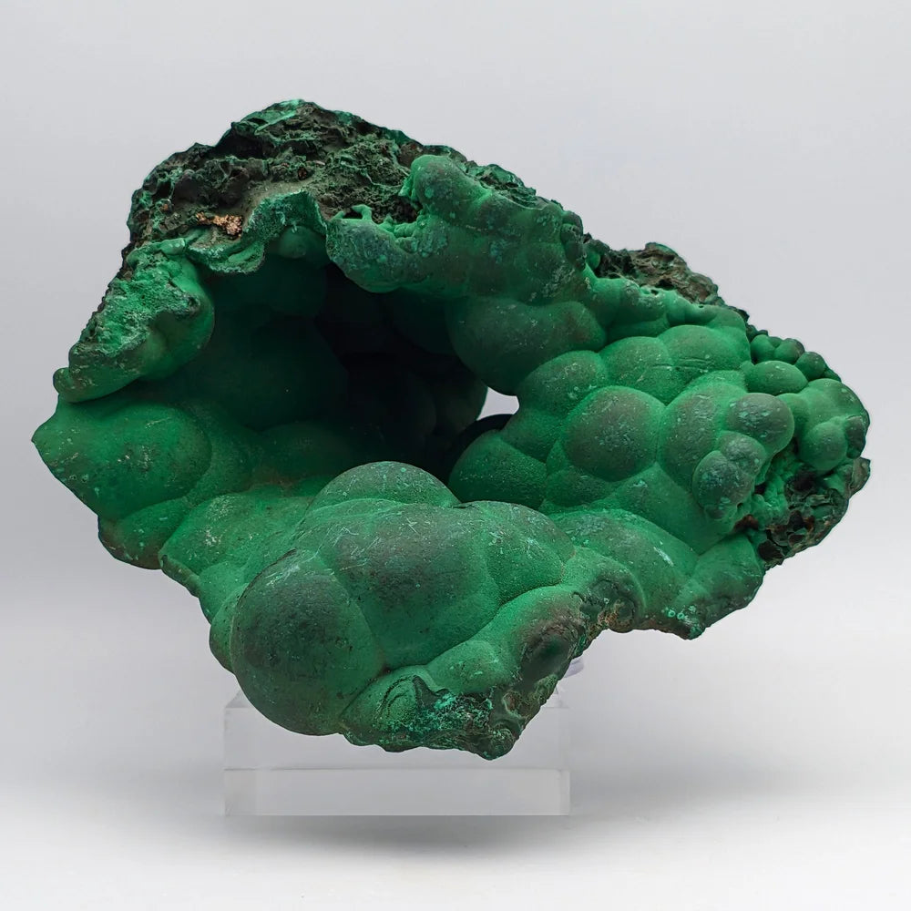 MALACHITE – Large BOTRYOIDAL Green Geode from Congo – Aesthetic Specimen