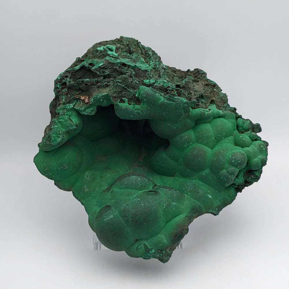 MALACHITE – Large BOTRYOIDAL Green Geode from Congo – Aesthetic Specimen