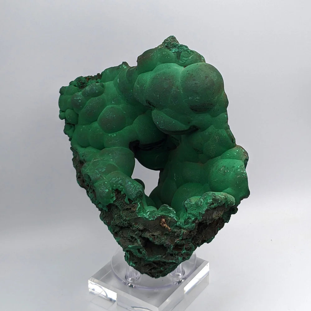 MALACHITE – Large BOTRYOIDAL Green Geode from Congo – Aesthetic Specimen