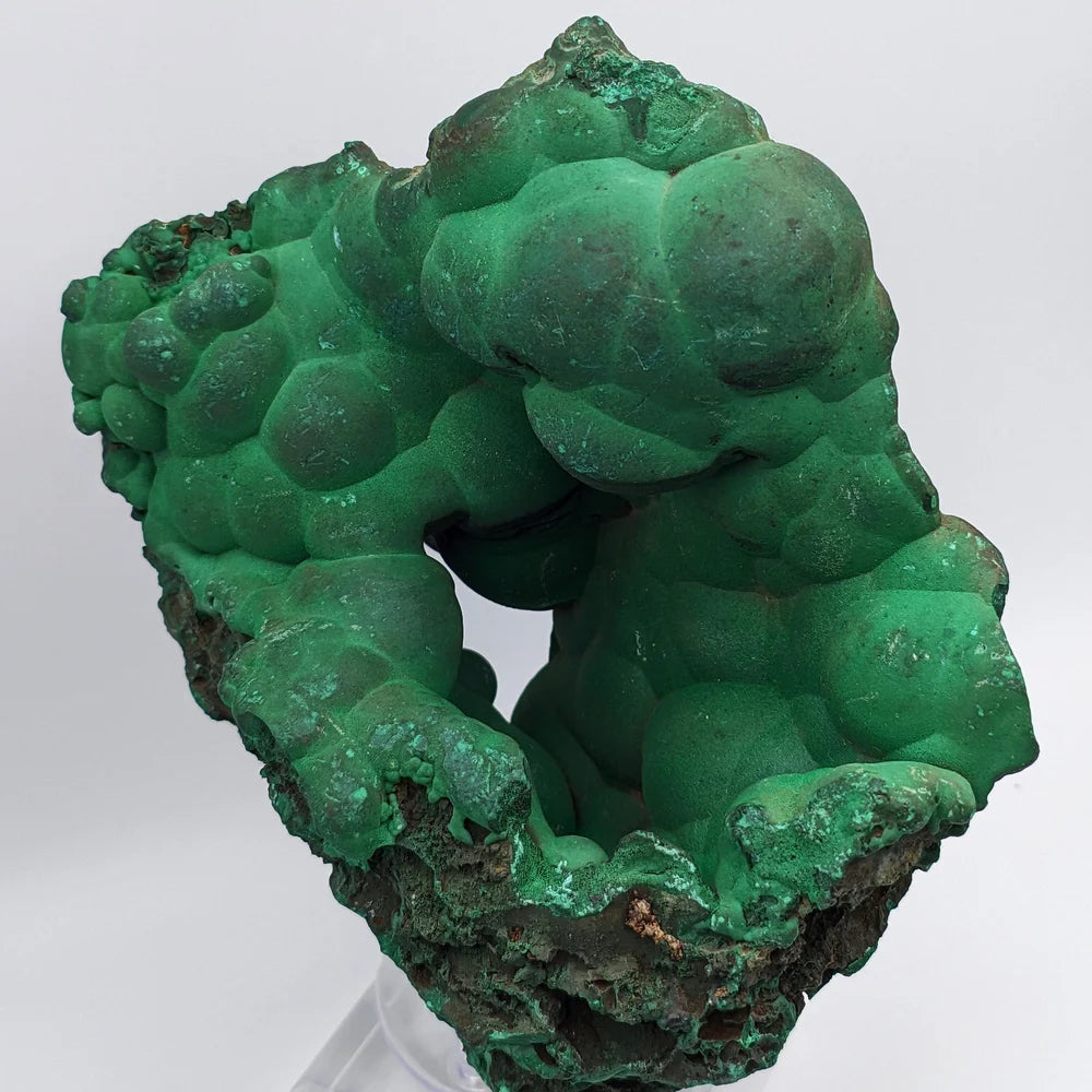 MALACHITE – Large BOTRYOIDAL Green Geode from Congo – Aesthetic Specimen