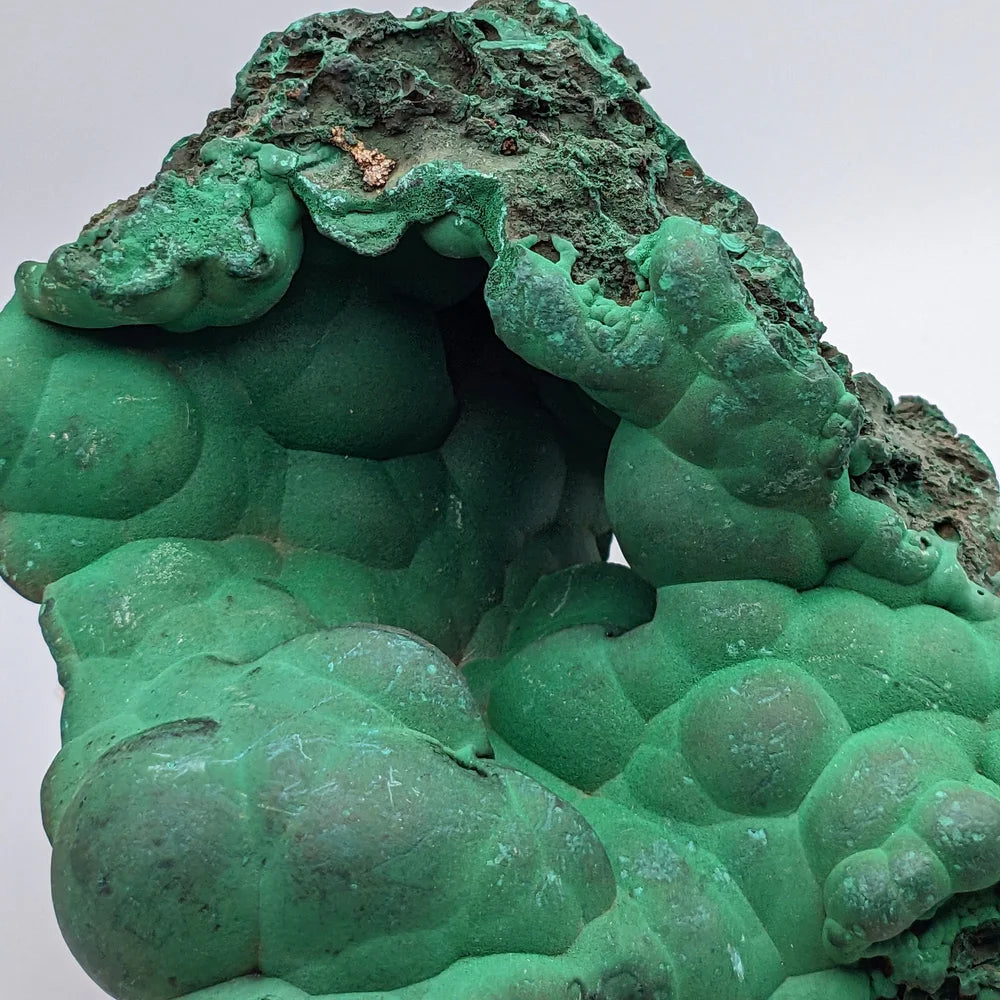 MALACHITE – Large BOTRYOIDAL Green Geode from Congo – Aesthetic Specimen