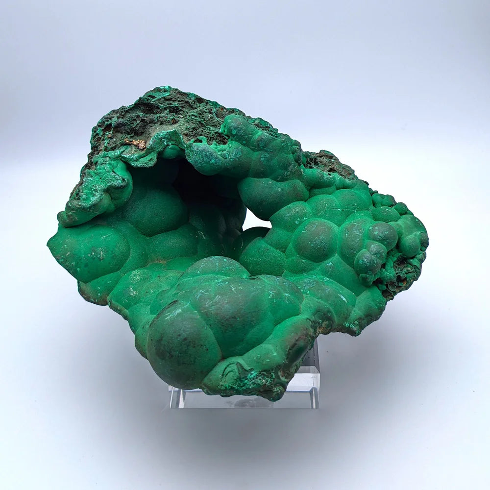 MALACHITE – Large BOTRYOIDAL Green Geode from Congo – Aesthetic Specimen