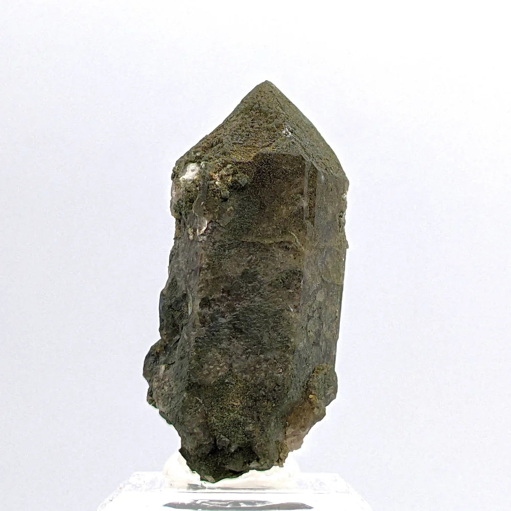 QUARTZ with CHLORITE  – Alpine Crystal with CLAY INCLUSIONS from Switzerland