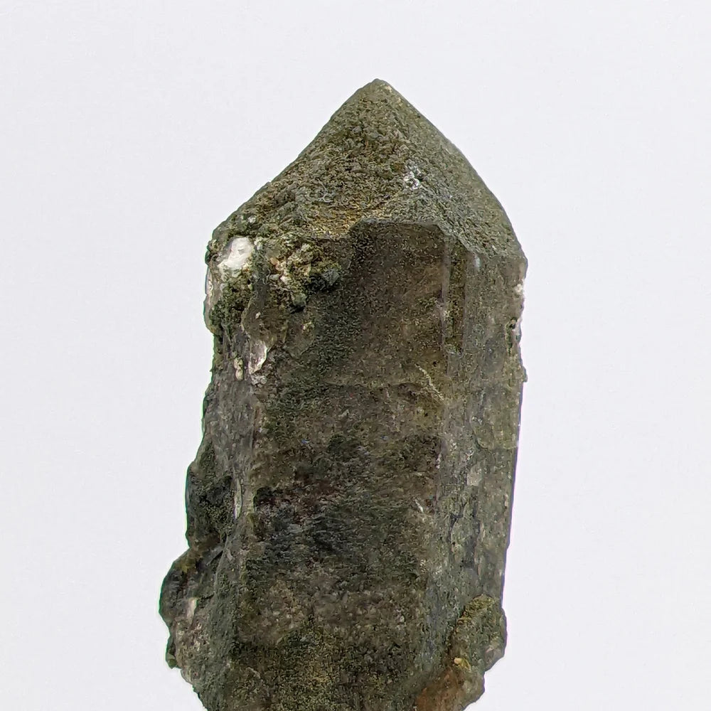 QUARTZ with CHLORITE  – Alpine Crystal with CLAY INCLUSIONS from Switzerland