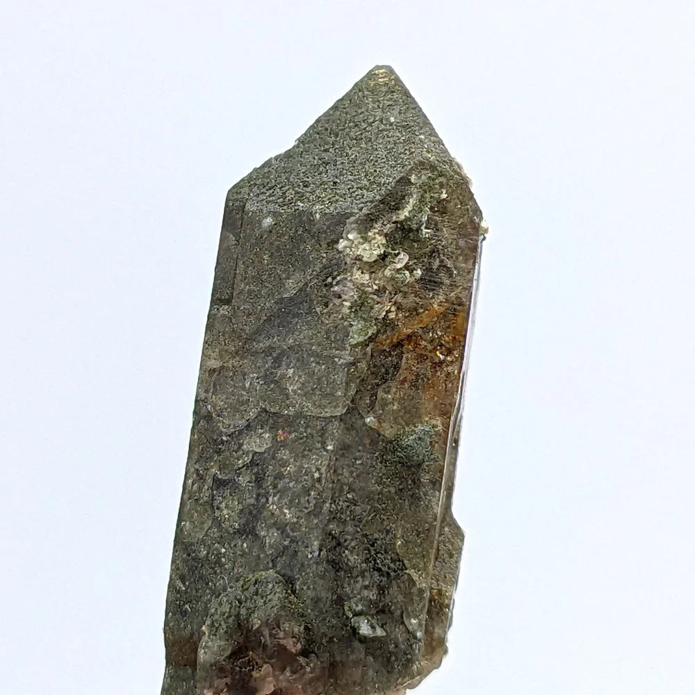 QUARTZ with CHLORITE  – Alpine Crystal with CLAY INCLUSIONS from Switzerland