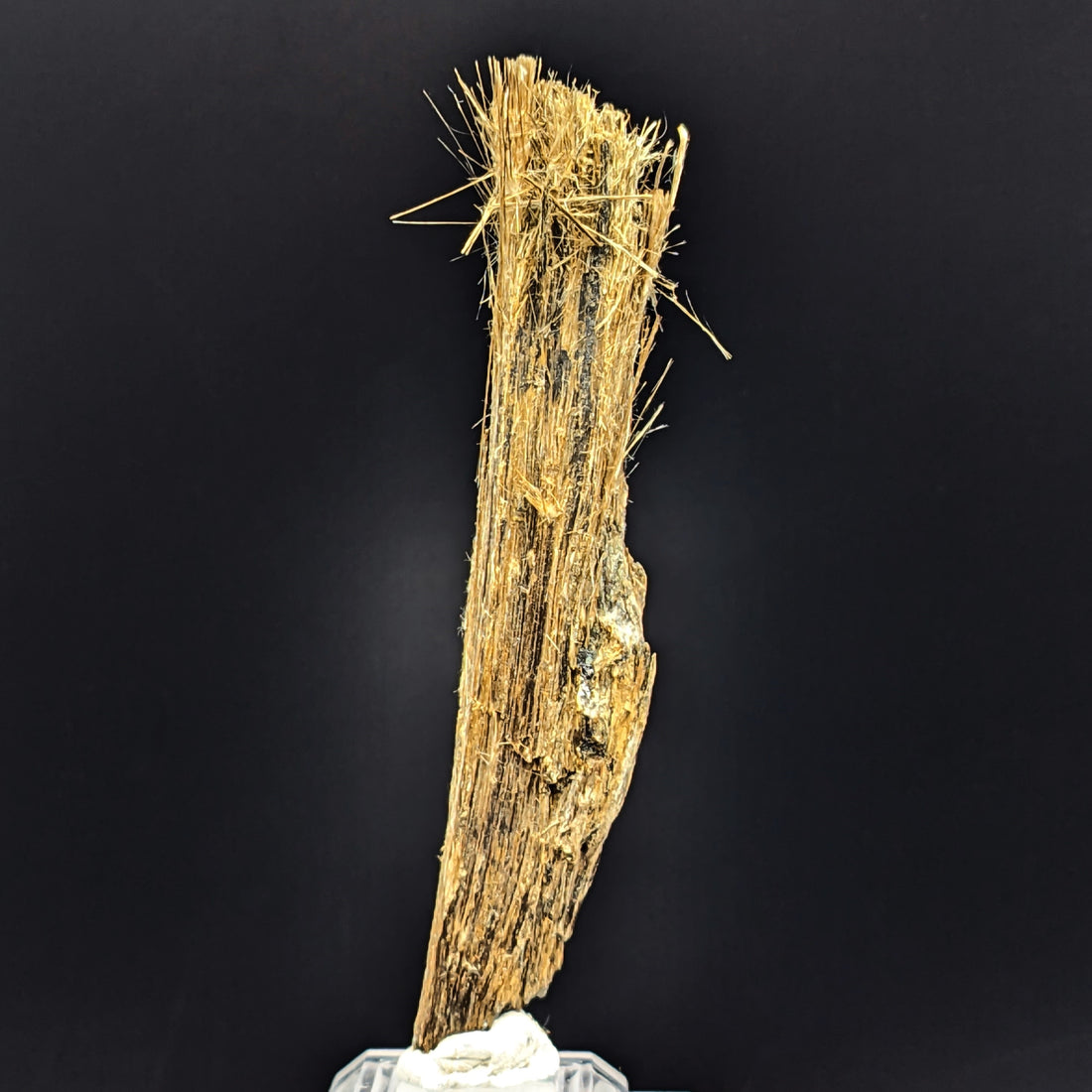 BALANGEROITE – Extremely RARE specimen with Golden Fibers from Piedmont, Italy