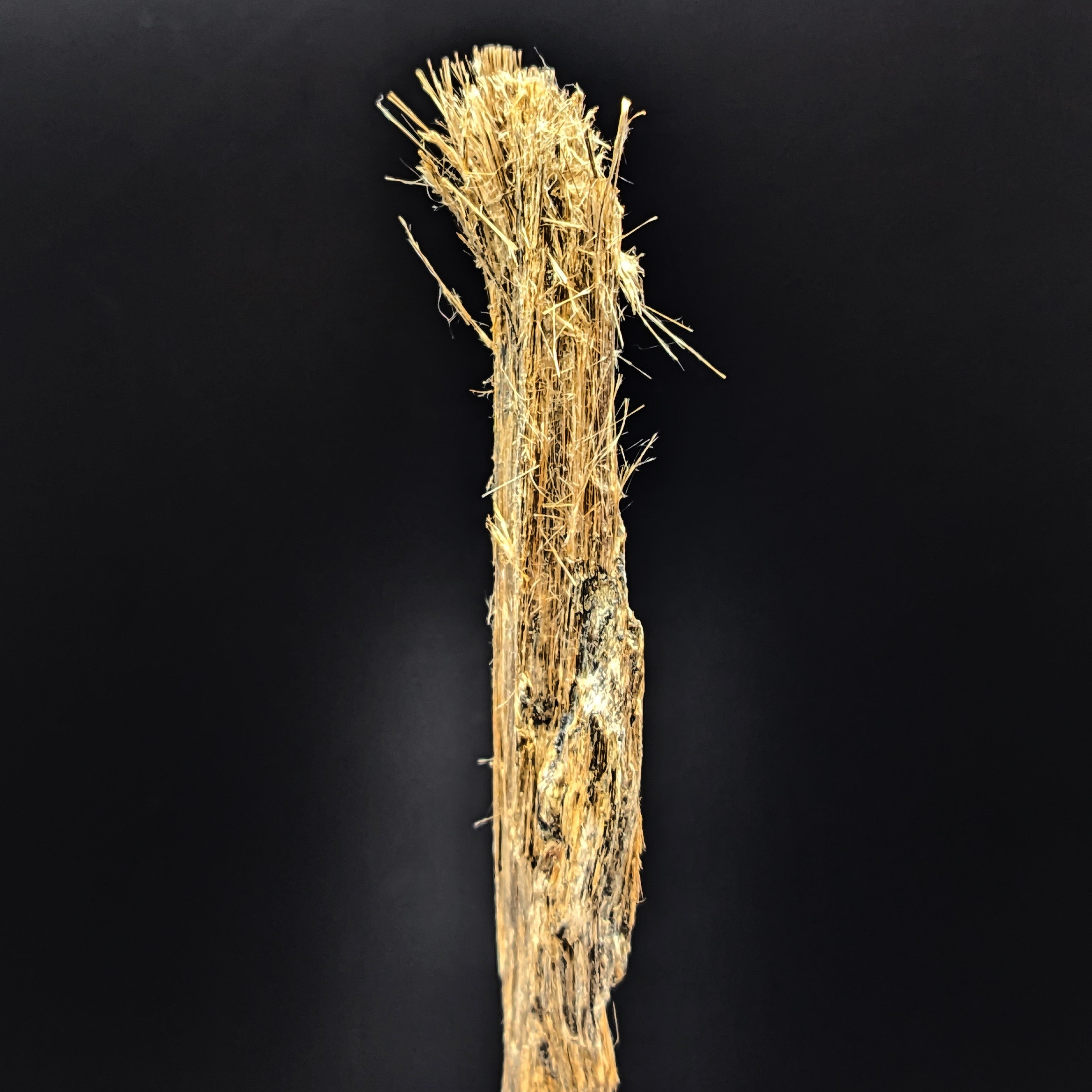 BALANGEROITE – Extremely RARE specimen with Golden Fibers from Piedmont, Italy