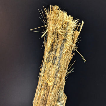 BALANGEROITE – Extremely RARE specimen with Golden Fibers from Piedmont, Italy