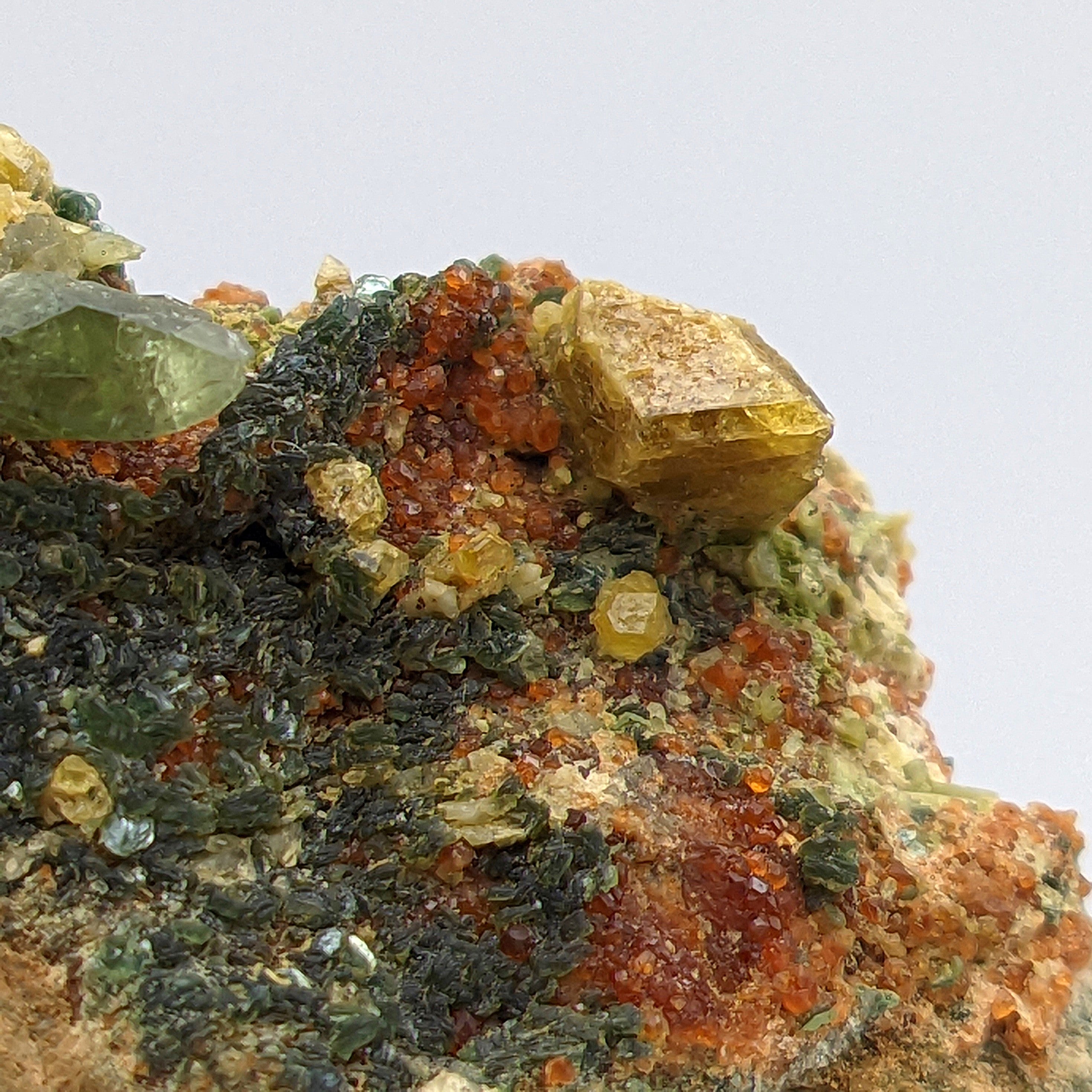 TITANITE, DIOPSIDE, CLINOZOISITE & CLINOCHLORE – Rare Find, Bellecombe, Italy