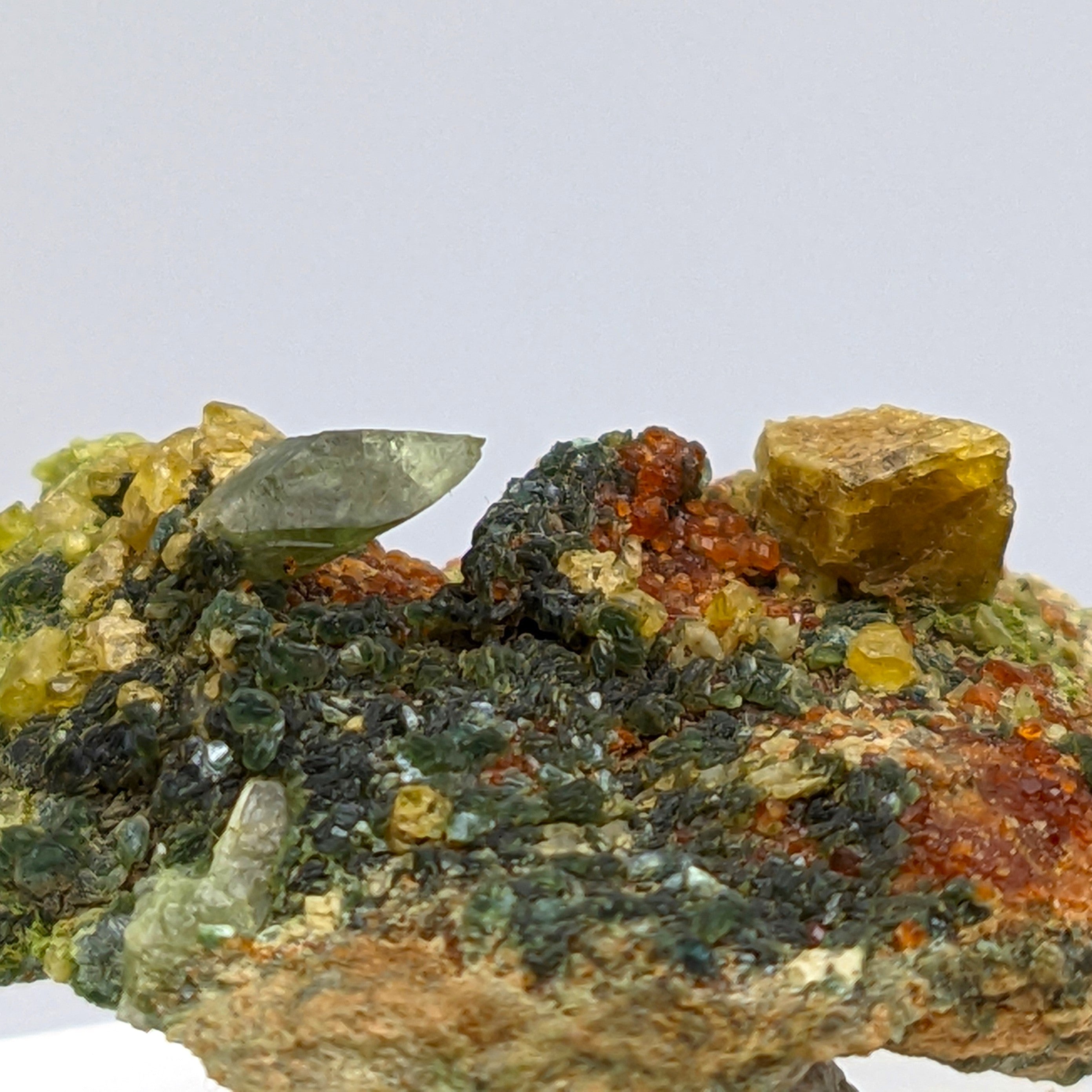 TITANITE, DIOPSIDE, CLINOZOISITE & CLINOCHLORE – Rare Find, Bellecombe, Italy