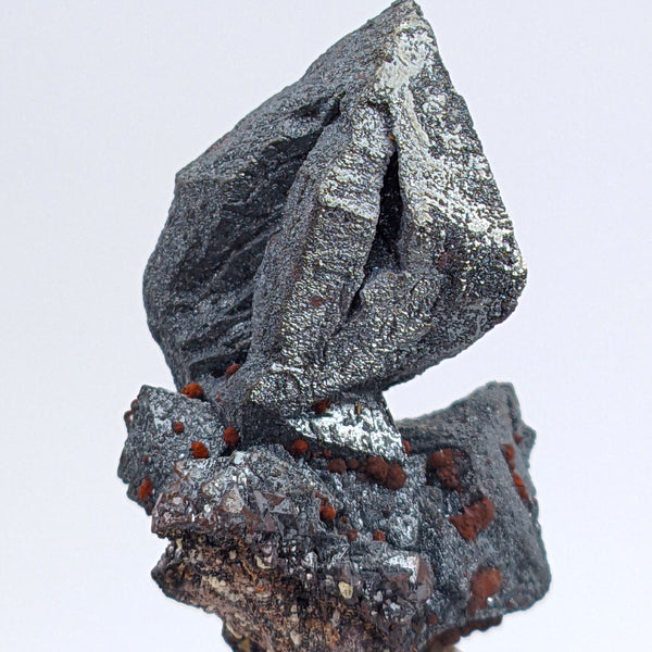HEMATITE after MAGNETITE – Martite Pseudomorph, Silvery Octahedrons, Argentina