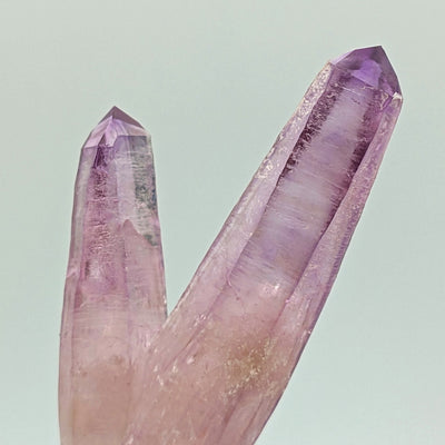 Close-up of amethyst crystals showing pink-to-violet color zoning, Piedra Parada, Veracruz, Mexico