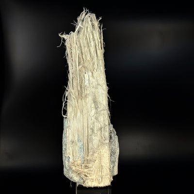 Close-up of fibrous chrysotile asbestos texture and matrix base, Valmalenco, Italy