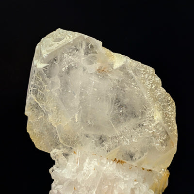 Close-up of baryte crystal termination with surface striations