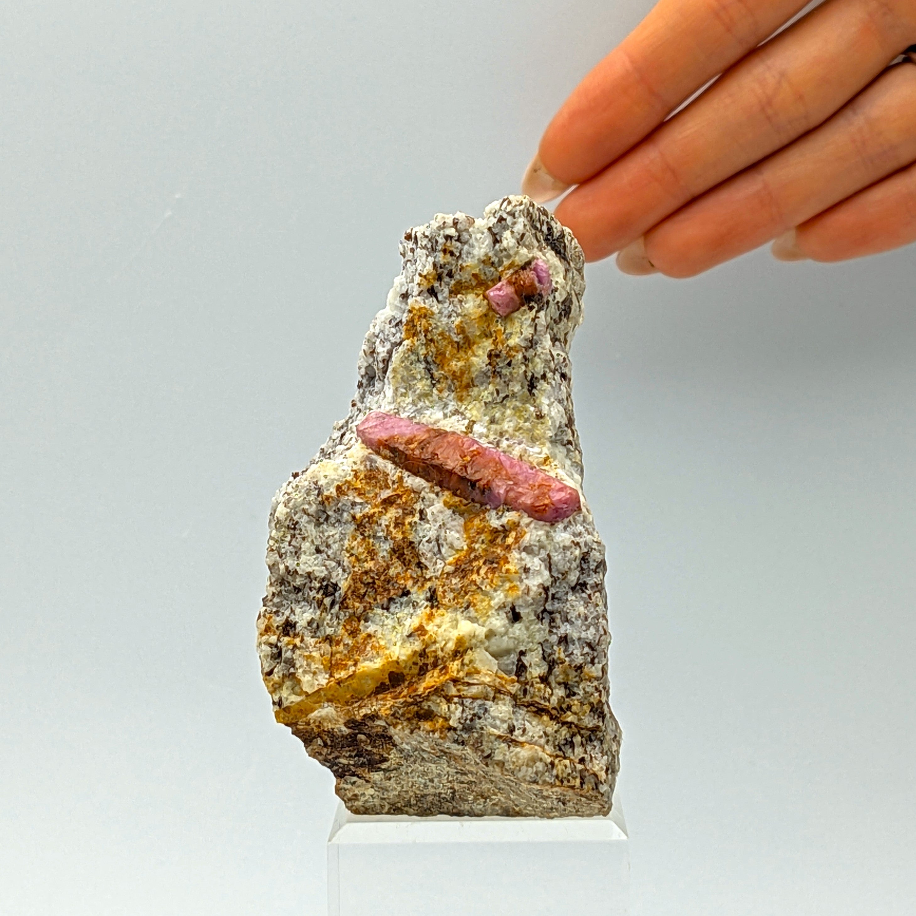RUBY – Doubly Terminated Pink Corundum Crystal, Morogoro, Tanzania