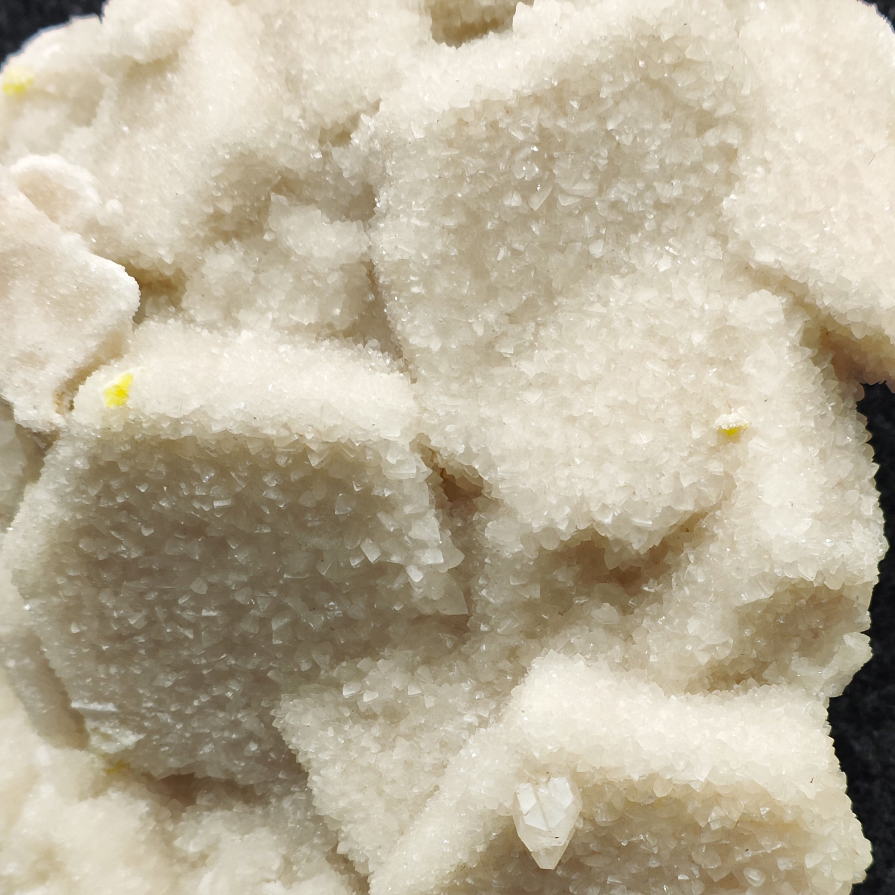 ARAGONITE – Pseudo-Hexagonal Crystals with Sulfur, Cozzo Disi, Sicily, Italy