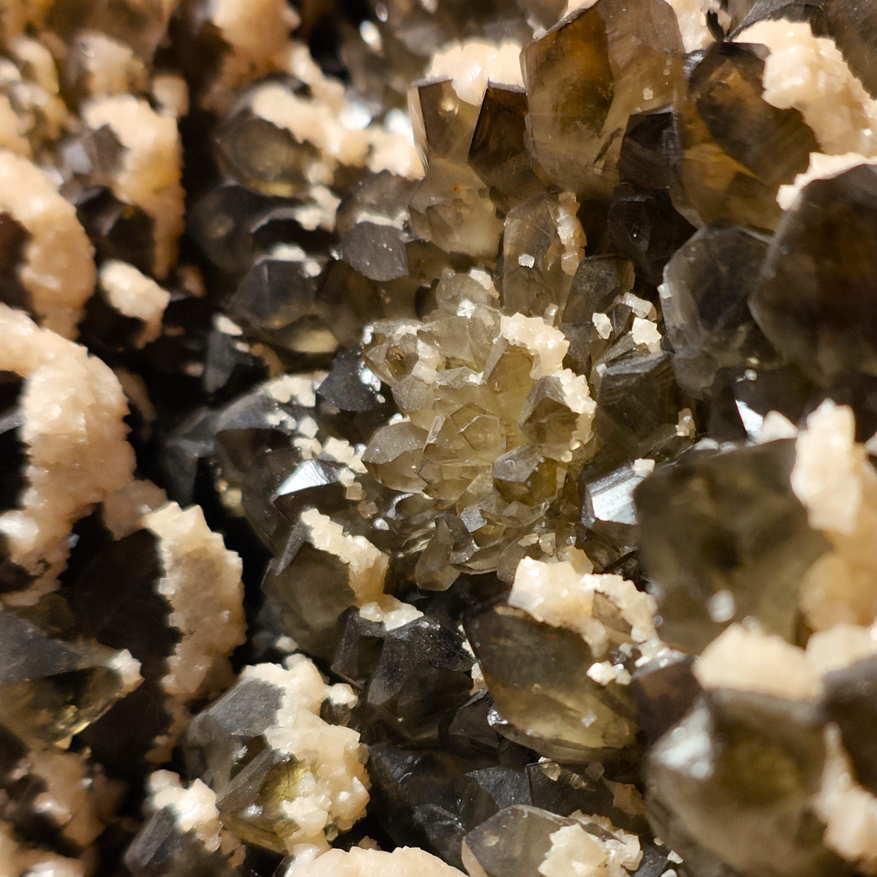 SMOKY QUARTZ & PINK DOLOMITE – Huge Citrine-Toned Cluster, Cavnic, Romania
