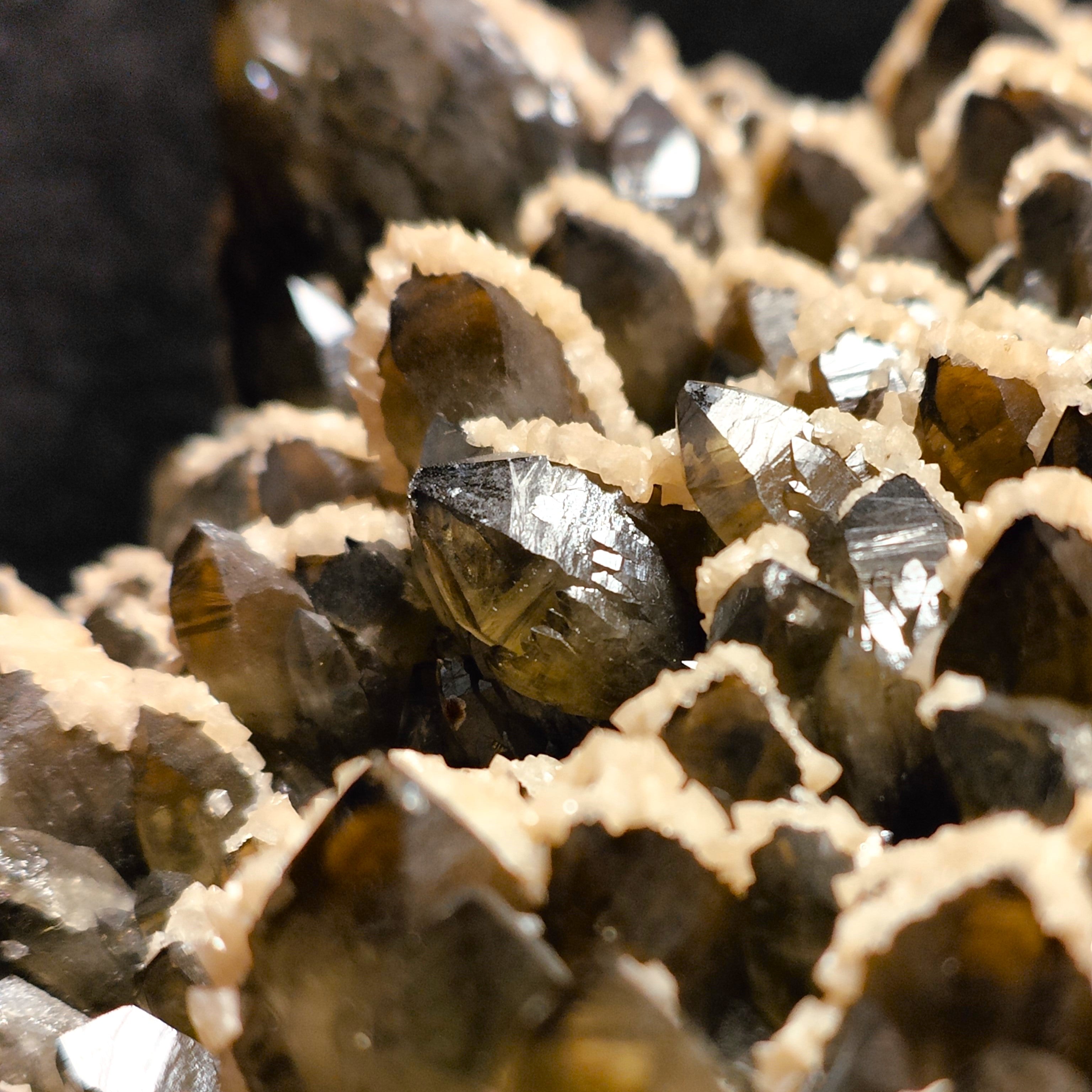 SMOKY QUARTZ & PINK DOLOMITE – Huge Citrine-Toned Cluster, Cavnic, Romania