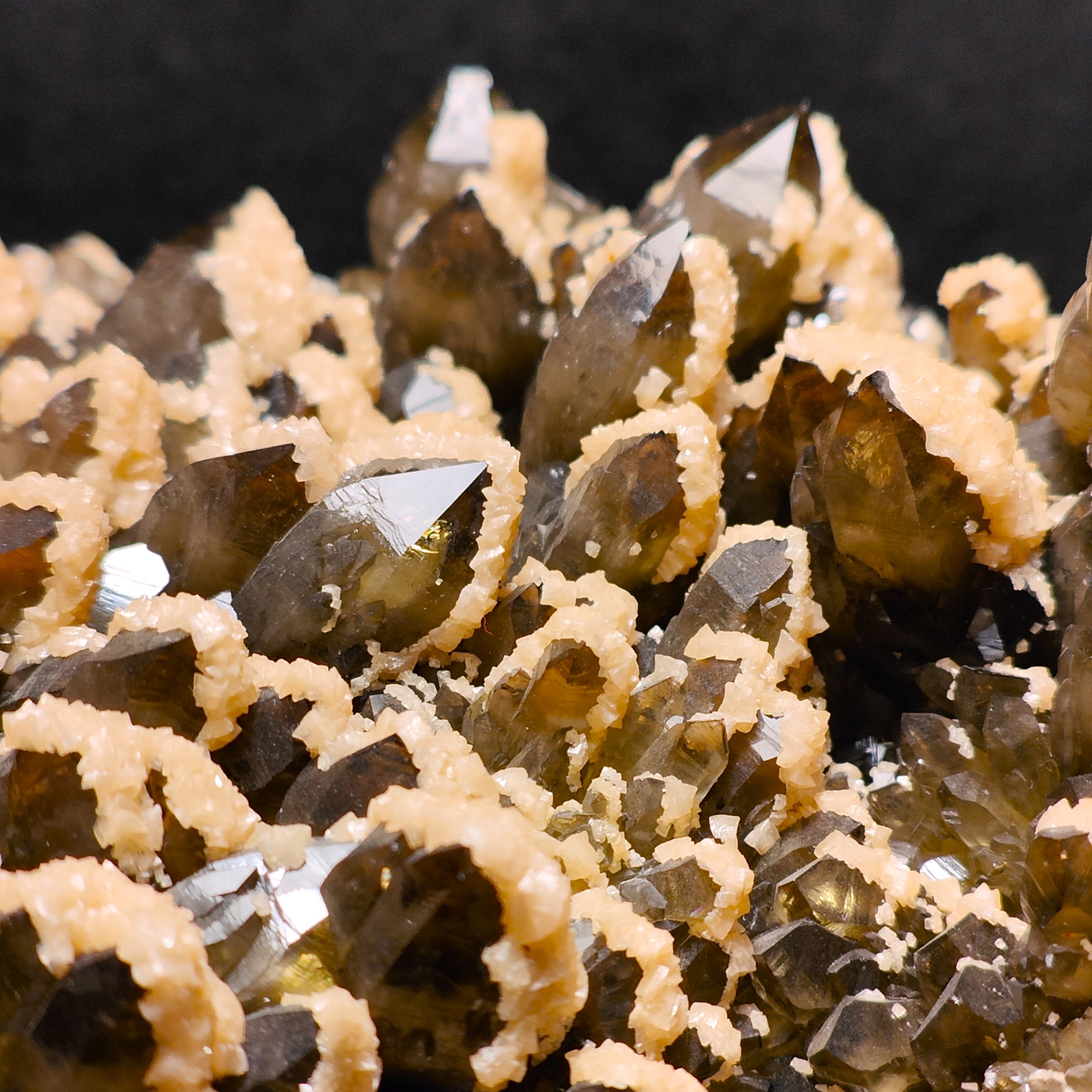 SMOKY QUARTZ & PINK DOLOMITE – Huge Citrine-Toned Cluster, Cavnic, Romania