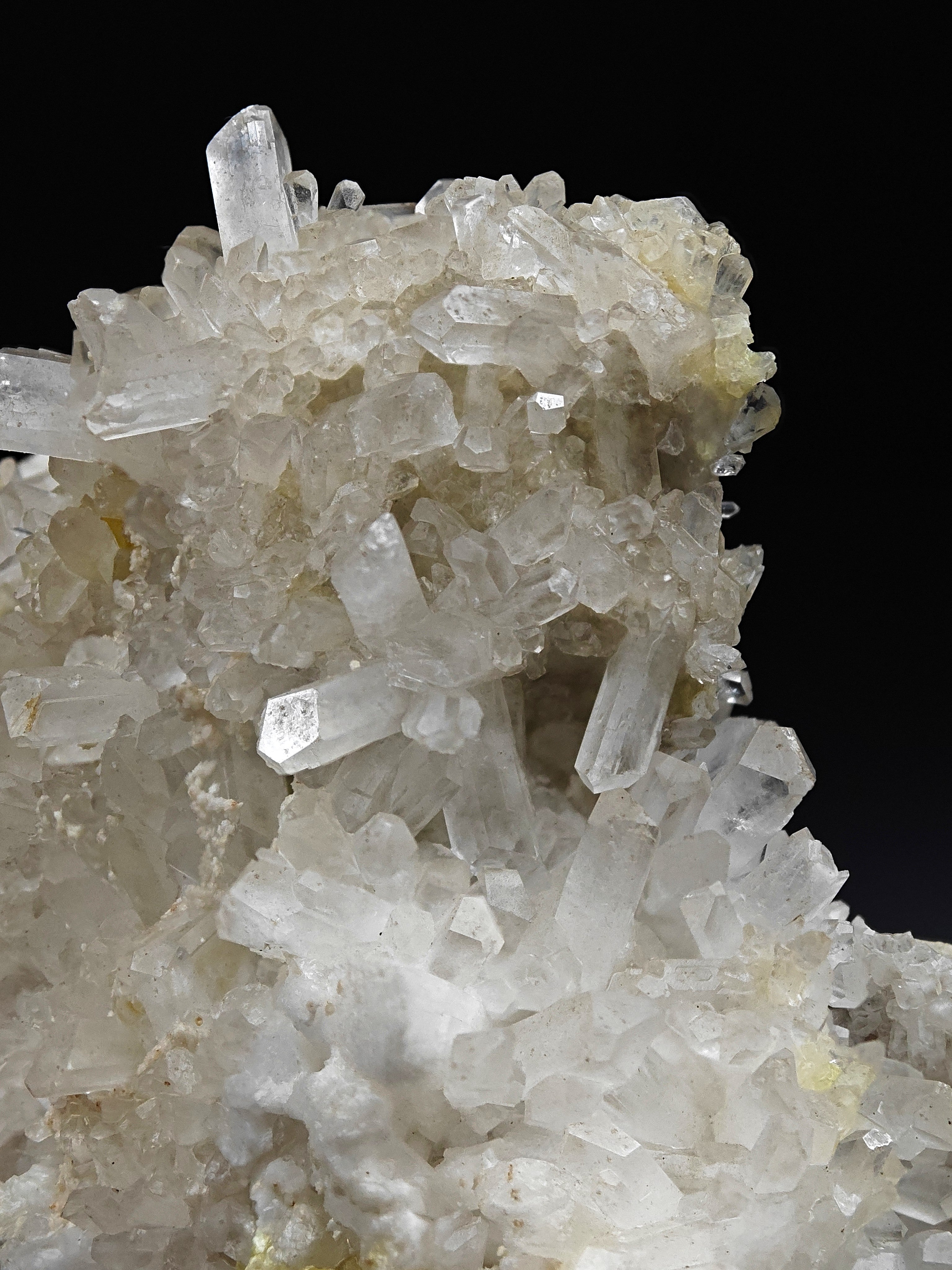 CELESTINE & SULFUR – Lustrous Crystals, Floristella Mine, Sicily, Italy