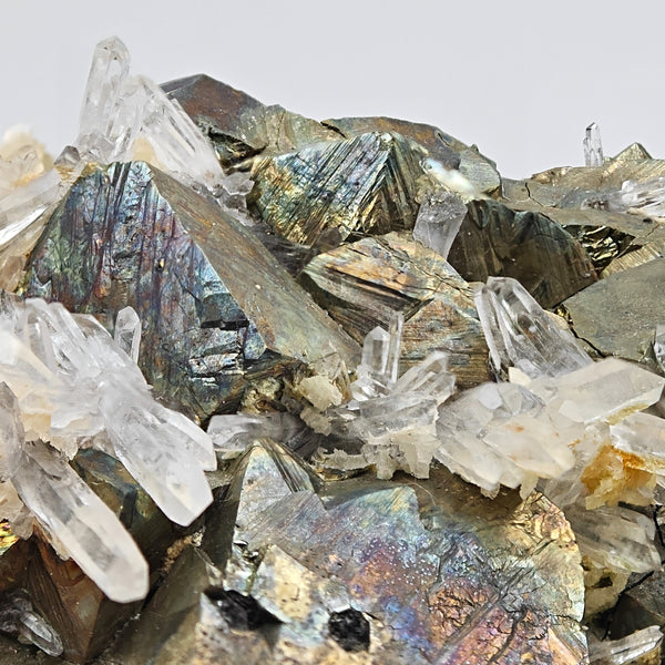 ARSENOPYRITE & QUARTZ – Iridescent Blue Flash, Julcani Mine, Peru