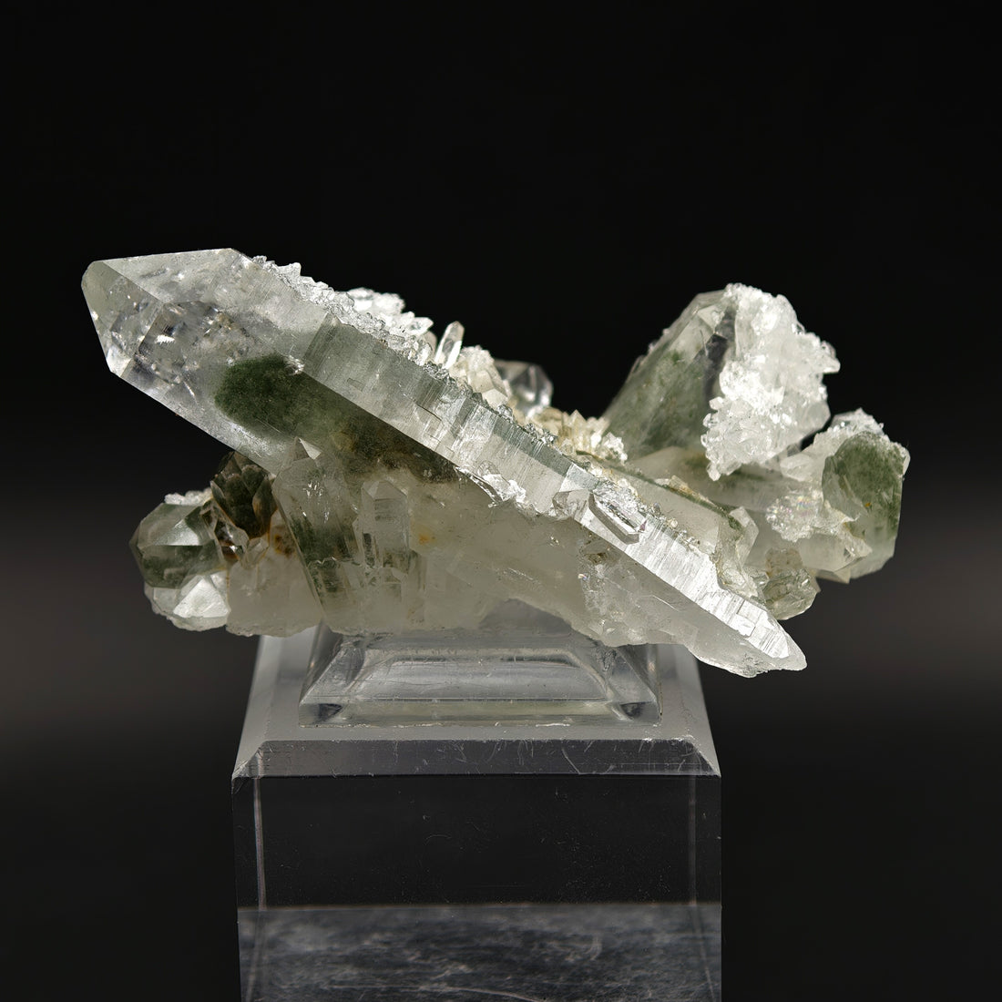 QUARTZ – Green Chlorite Phantom Crystals, Schin Gorge, Graubünden, Switzerland