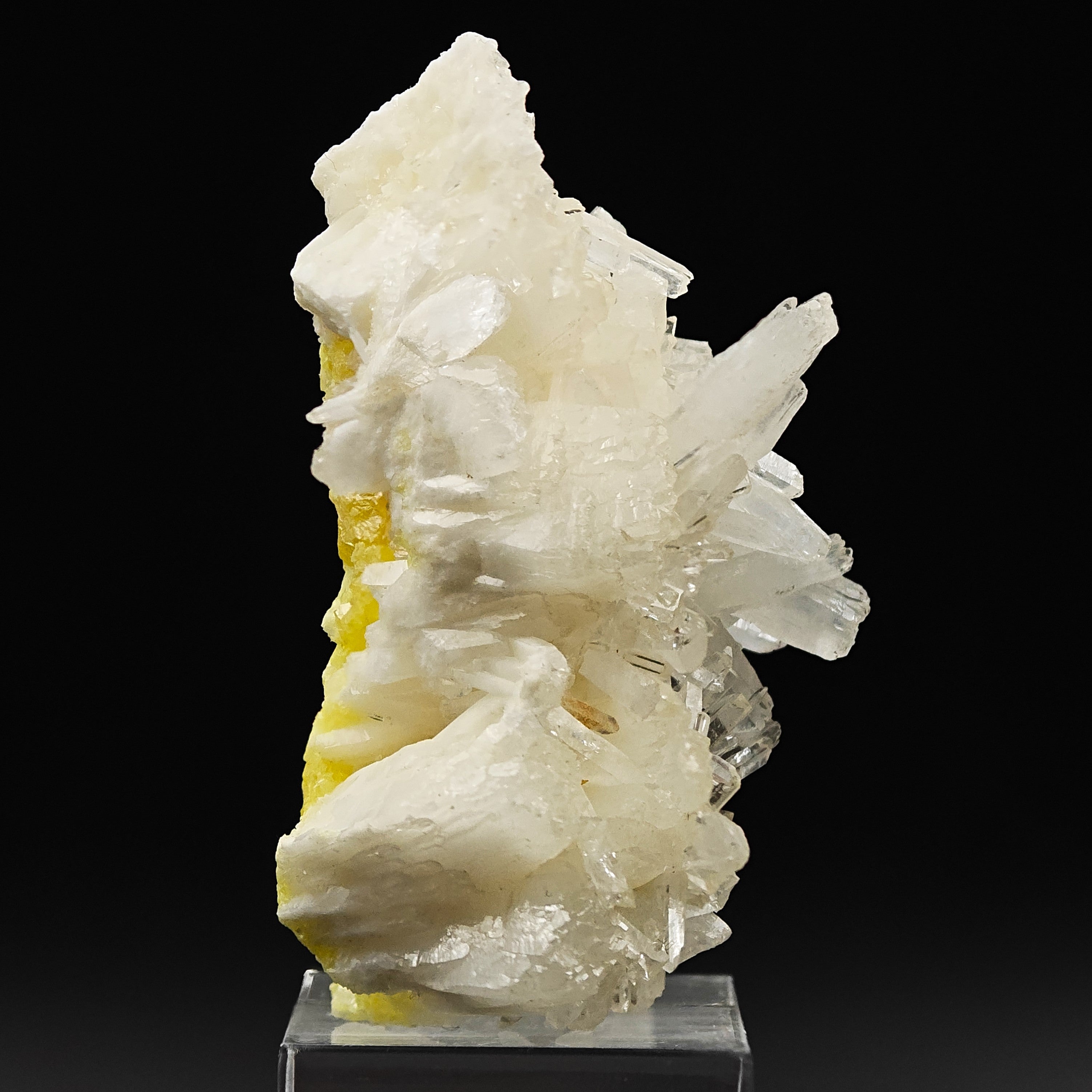 CELESTINE & SULFUR – Double Crystallization, La Grasta Mine, Sicily, Italy