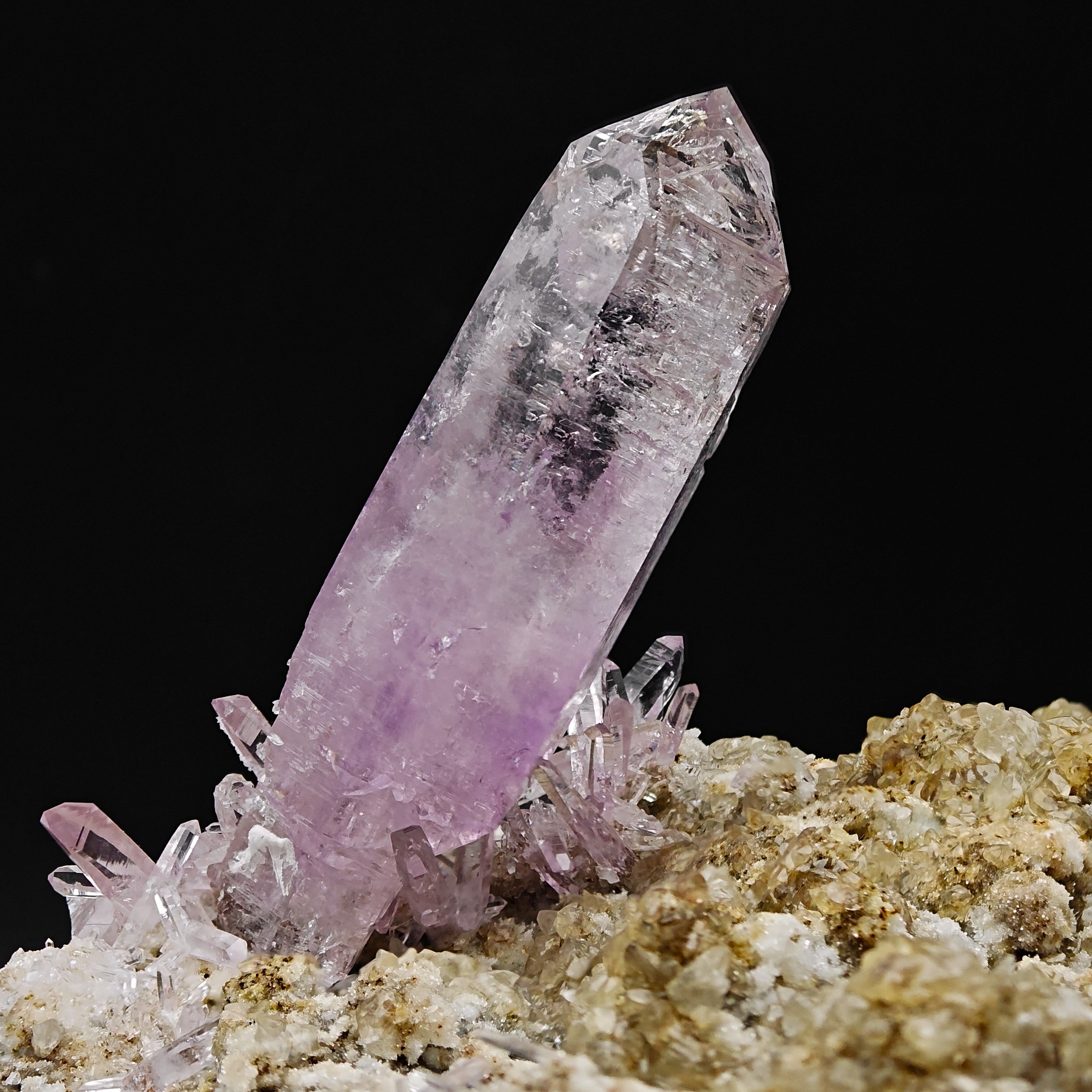 AMETHYST – Giant 8cm Scepter & Skeletal Crystal with Epidote, Veracruz, Mexico