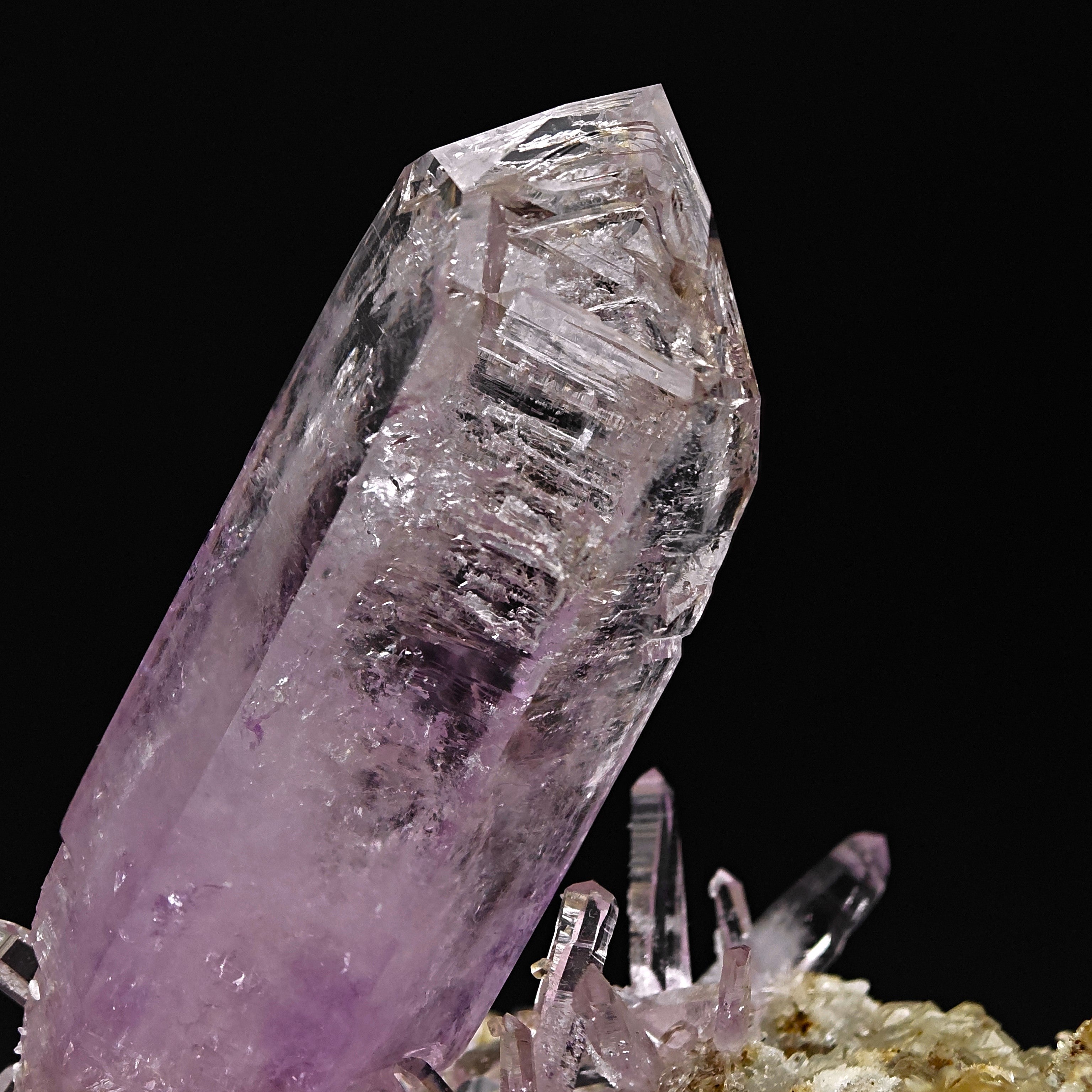 AMETHYST – Giant 8cm Scepter & Skeletal Crystal with Epidote, Veracruz, Mexico
