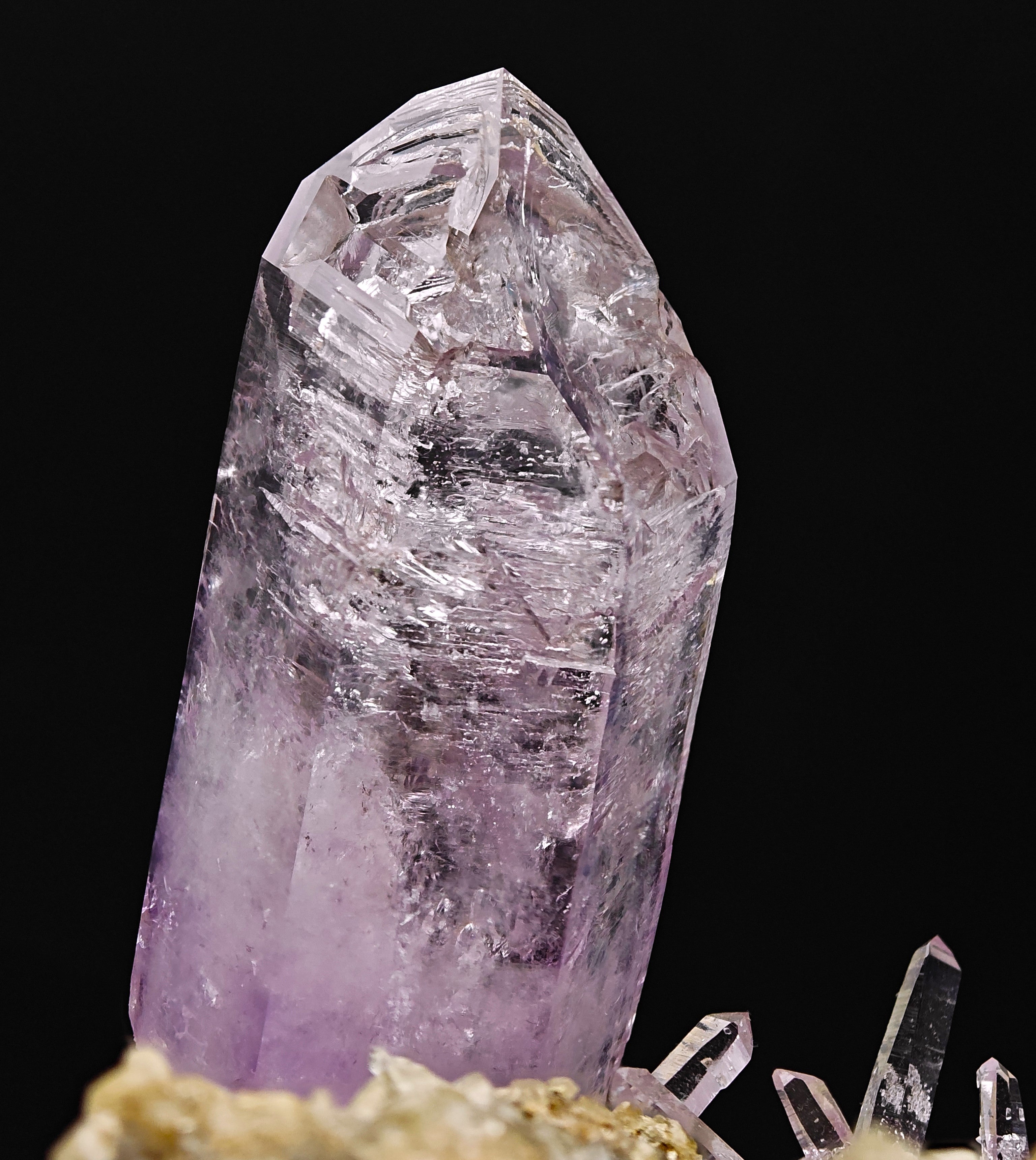AMETHYST – Giant 8cm Scepter & Skeletal Crystal with Epidote, Veracruz, Mexico