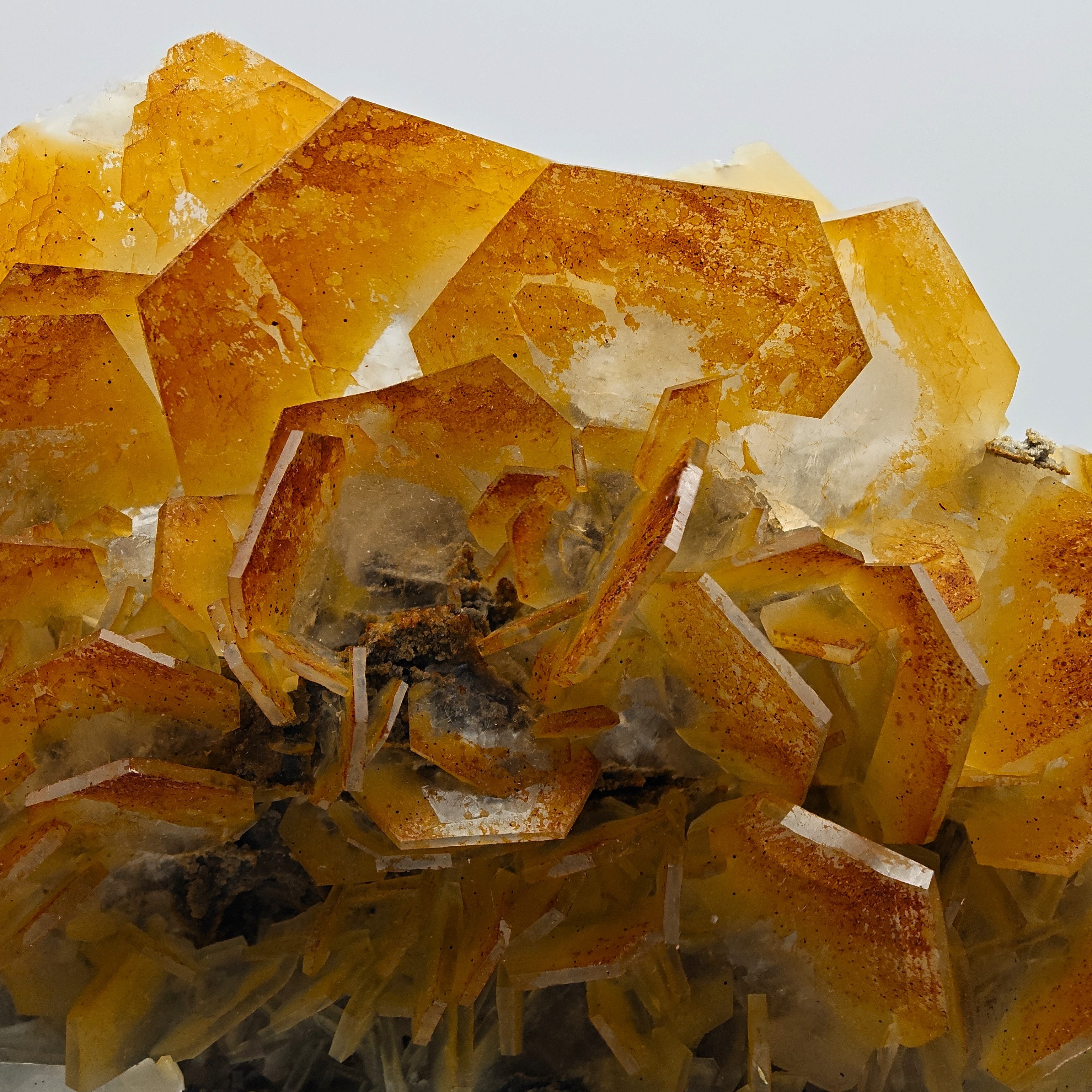 CALCITE – New Find, Yellow, Orange & White Hexagonal Cluster, China