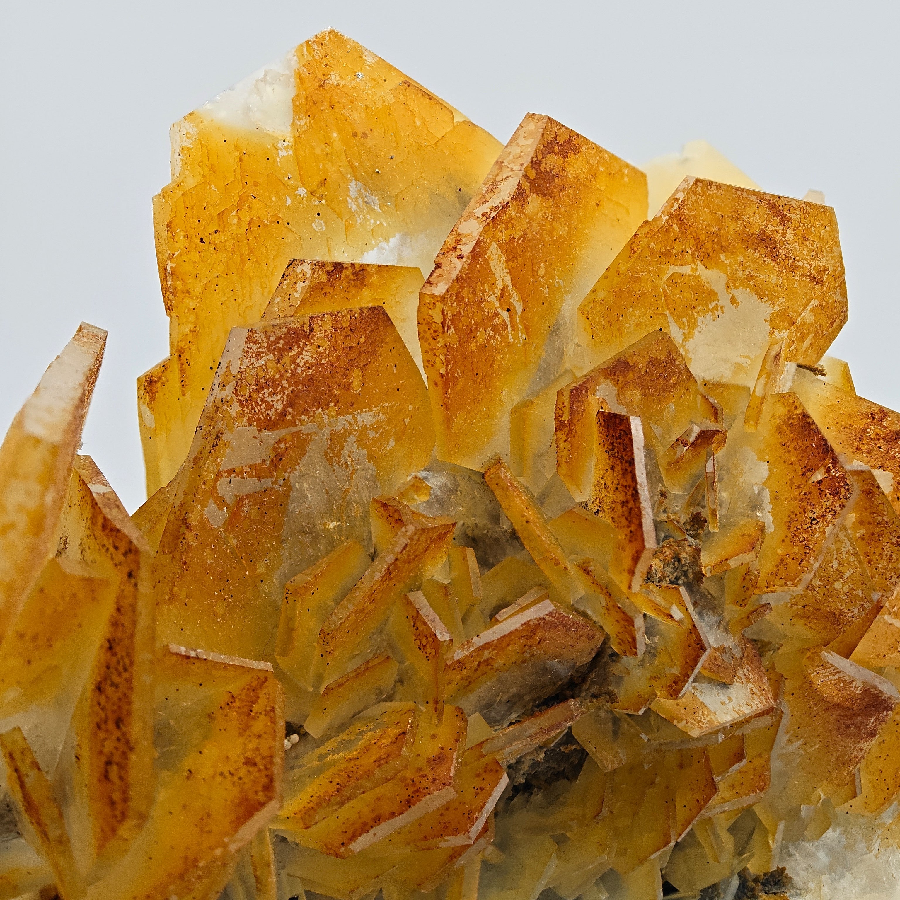 CALCITE – New Find, Yellow, Orange & White Hexagonal Cluster, China