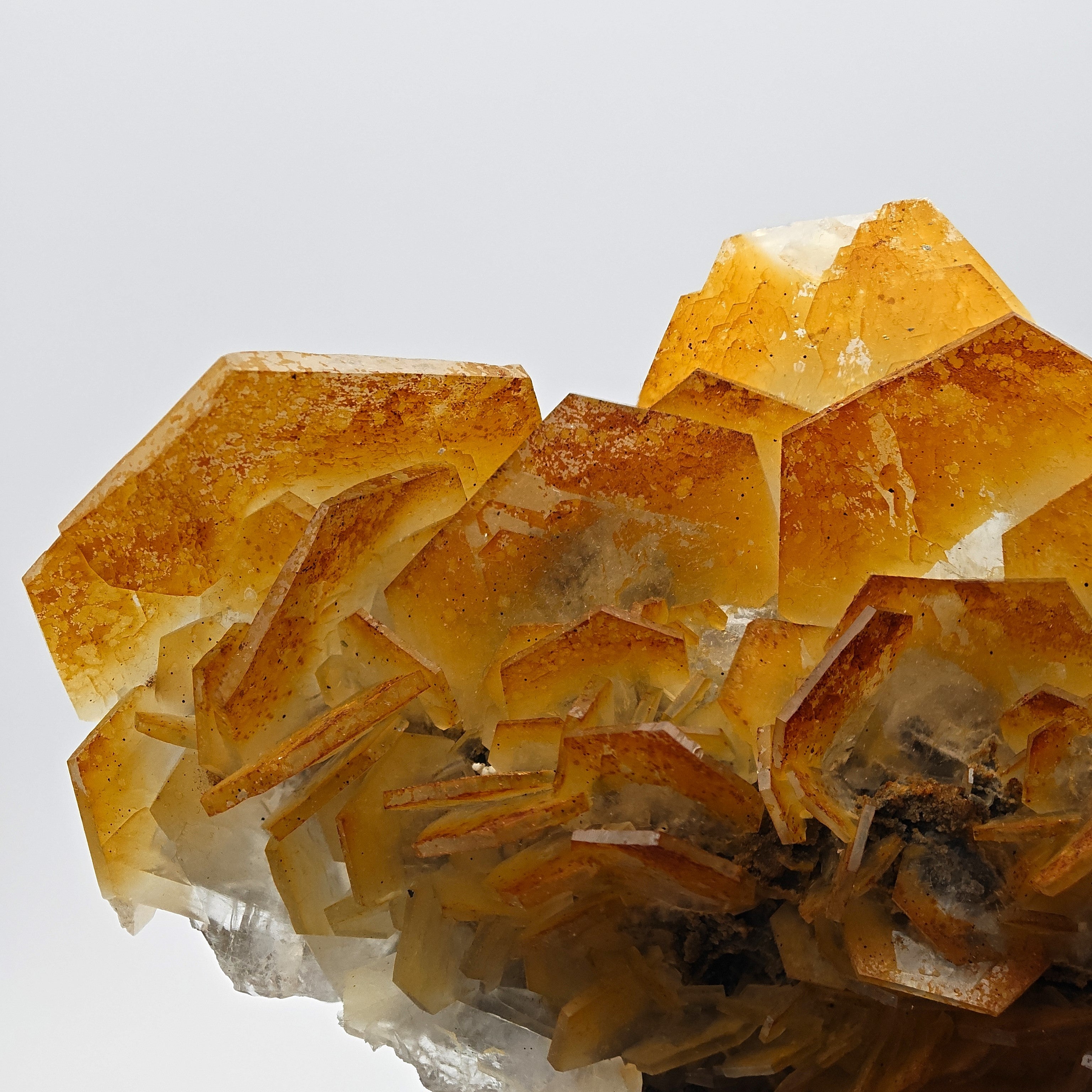 CALCITE – New Find, Yellow, Orange & White Hexagonal Cluster, China