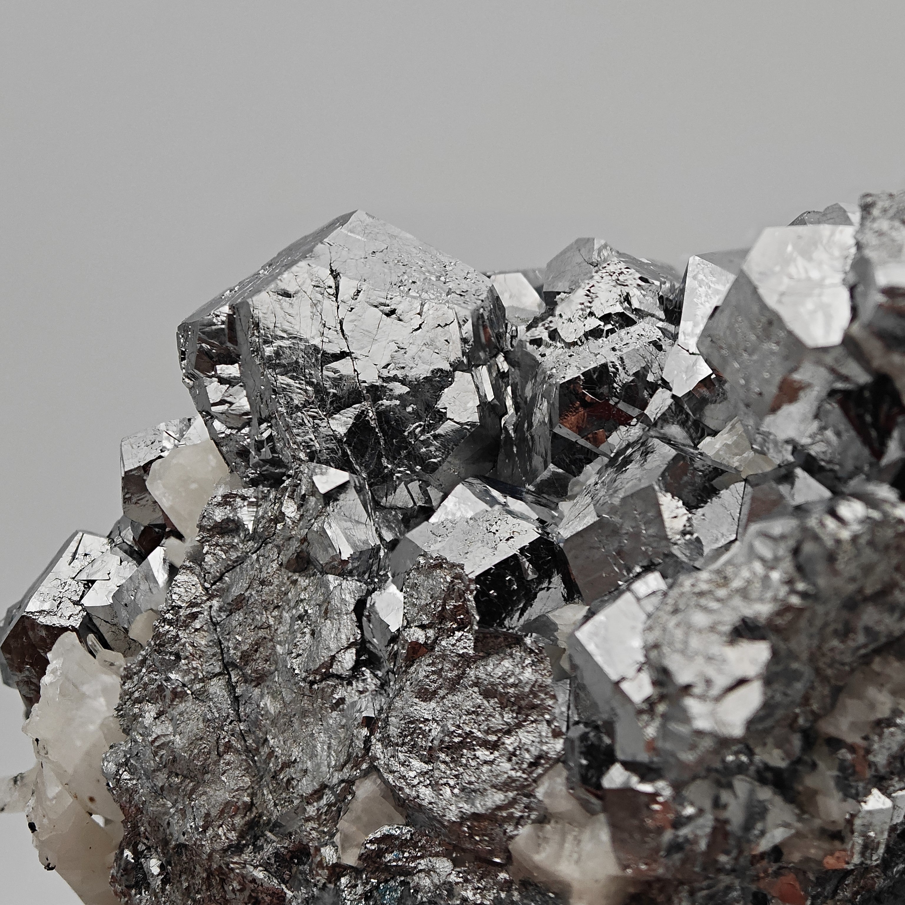 SKUTTERUDITE – Rare Cobalt Arsenide, Silver Crystal Cluster, Bou Azzer, Morocco