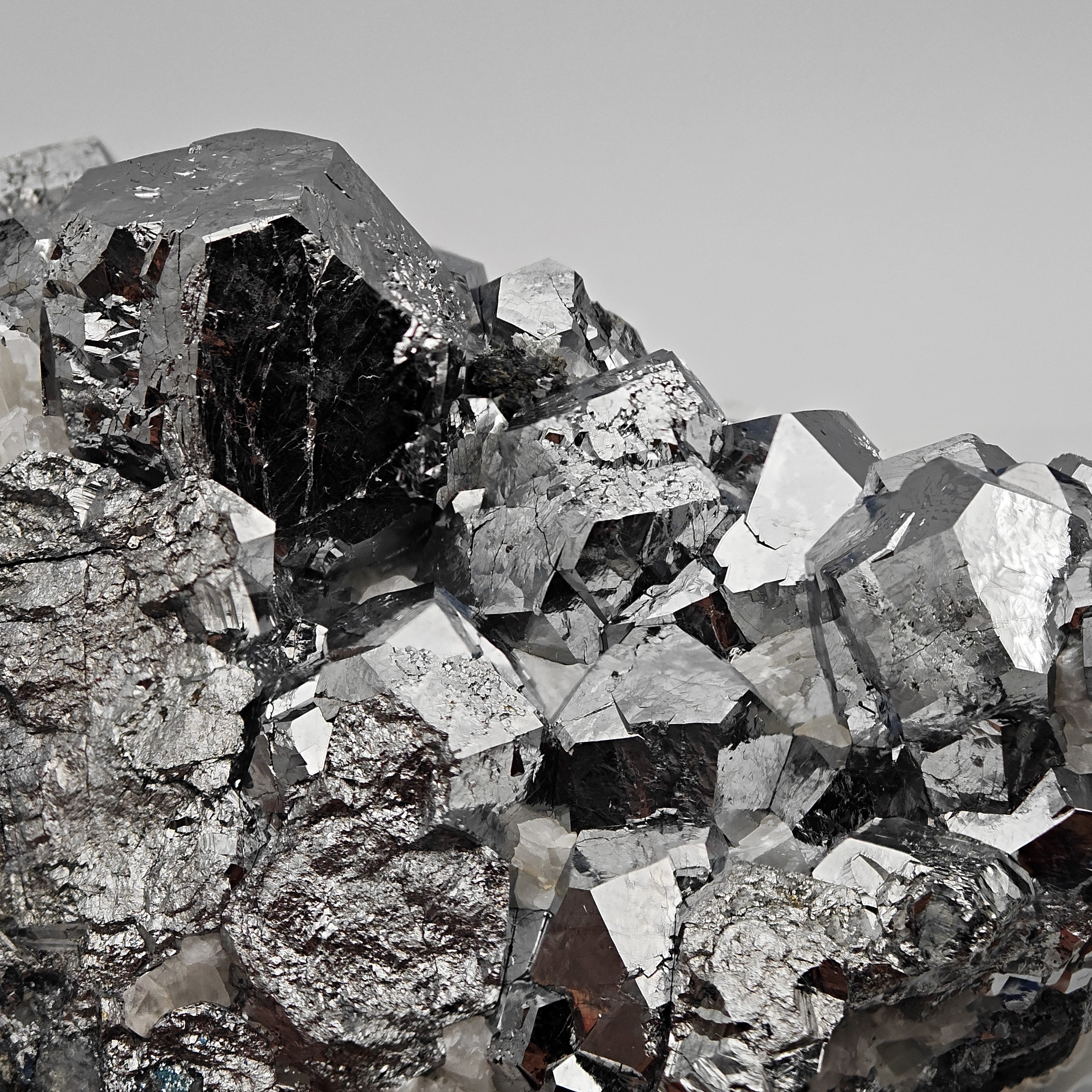 SKUTTERUDITE – Rare Cobalt Arsenide, Silver Crystal Cluster, Bou Azzer, Morocco