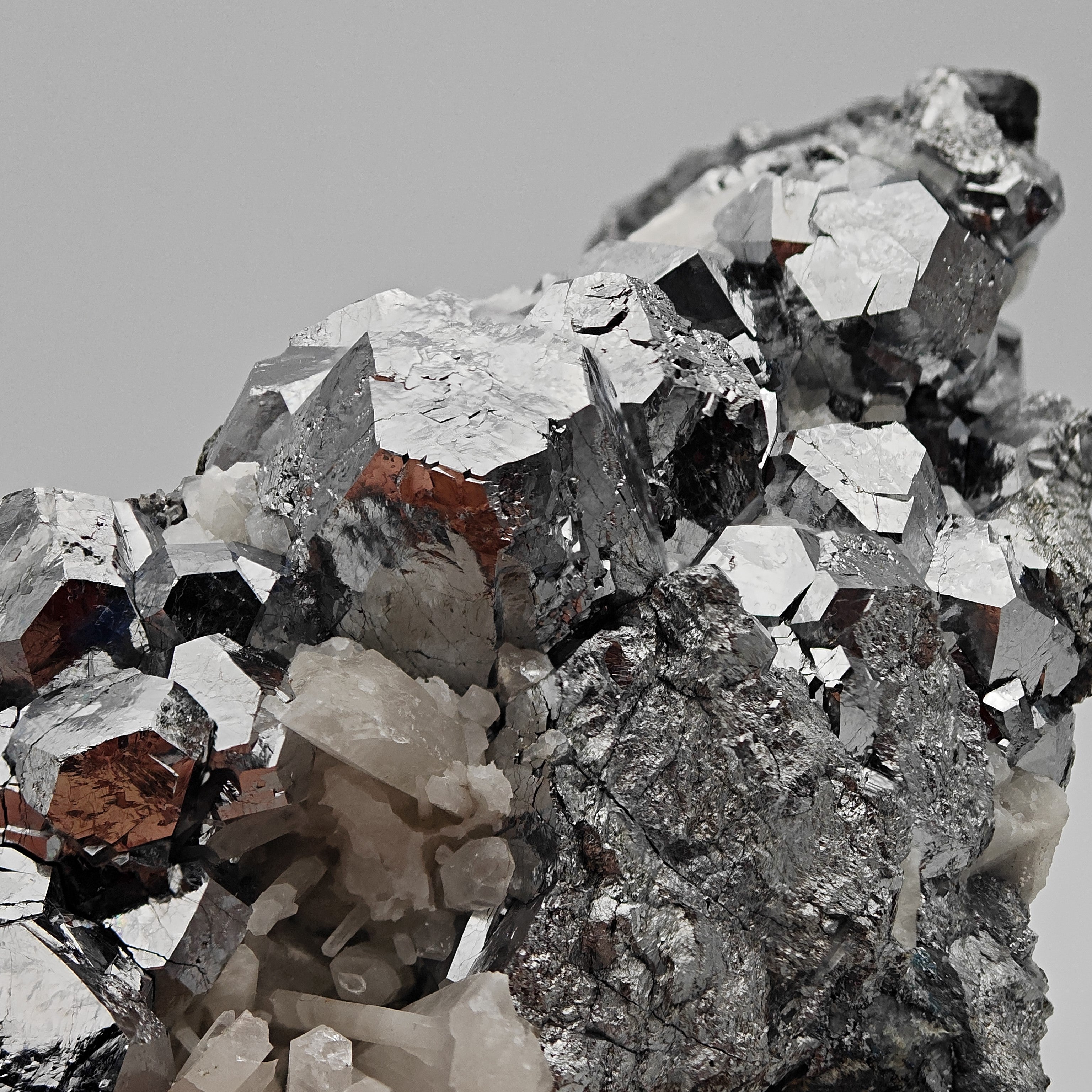 SKUTTERUDITE – Rare Cobalt Arsenide, Silver Crystal Cluster, Bou Azzer, Morocco