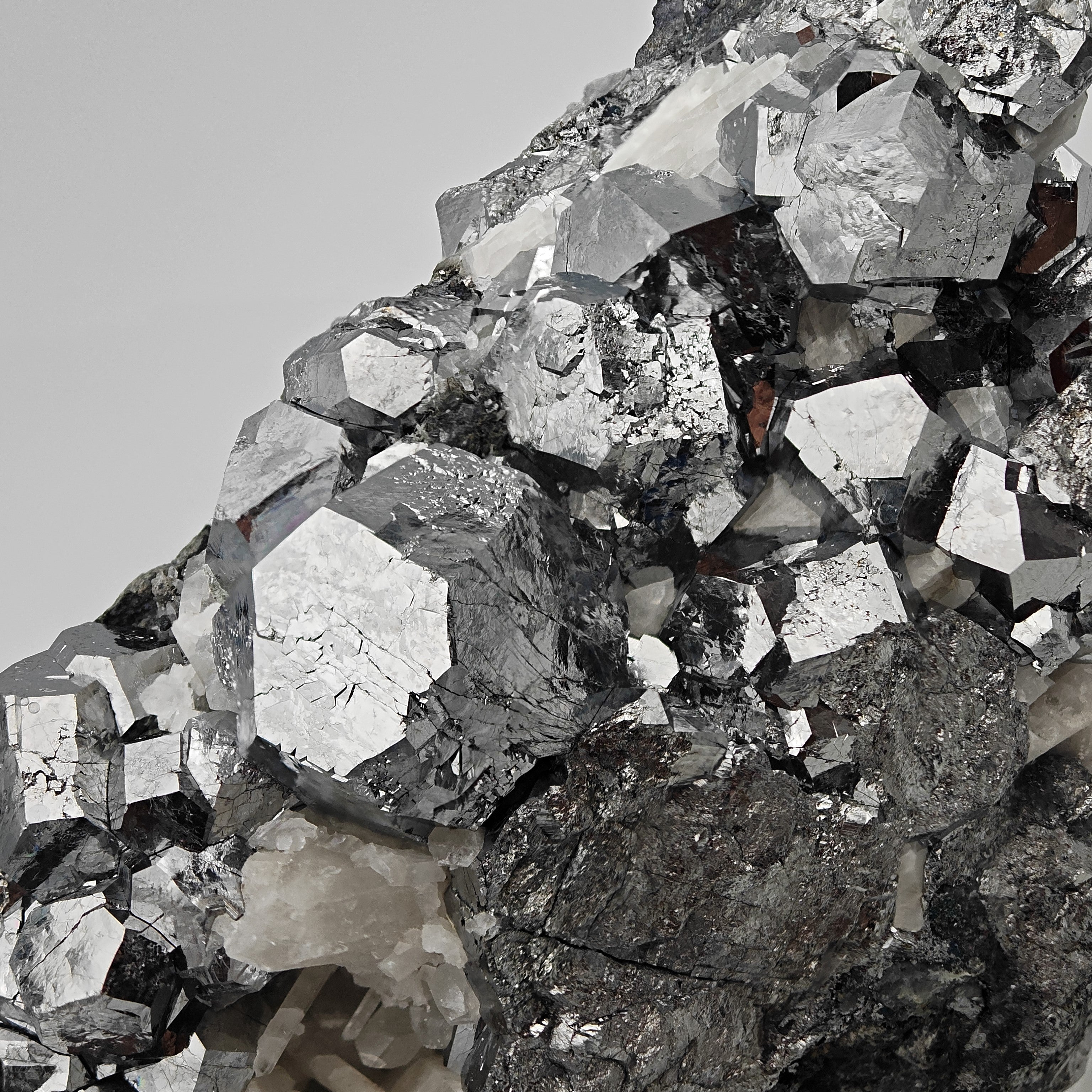 SKUTTERUDITE – Rare Cobalt Arsenide, Silver Crystal Cluster, Bou Azzer, Morocco