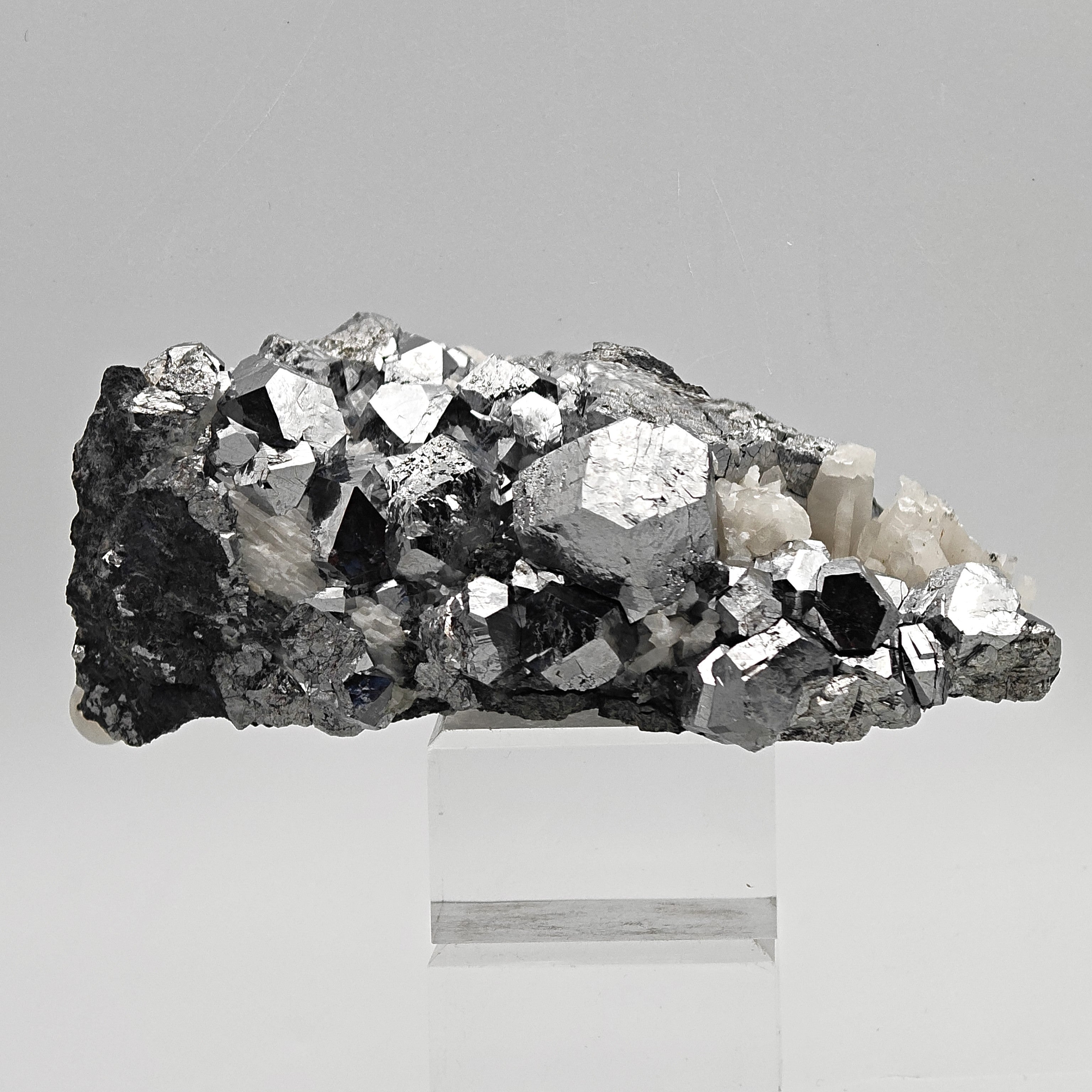 SKUTTERUDITE – Rare Cobalt Arsenide, Silver Crystal Cluster, Bou Azzer, Morocco