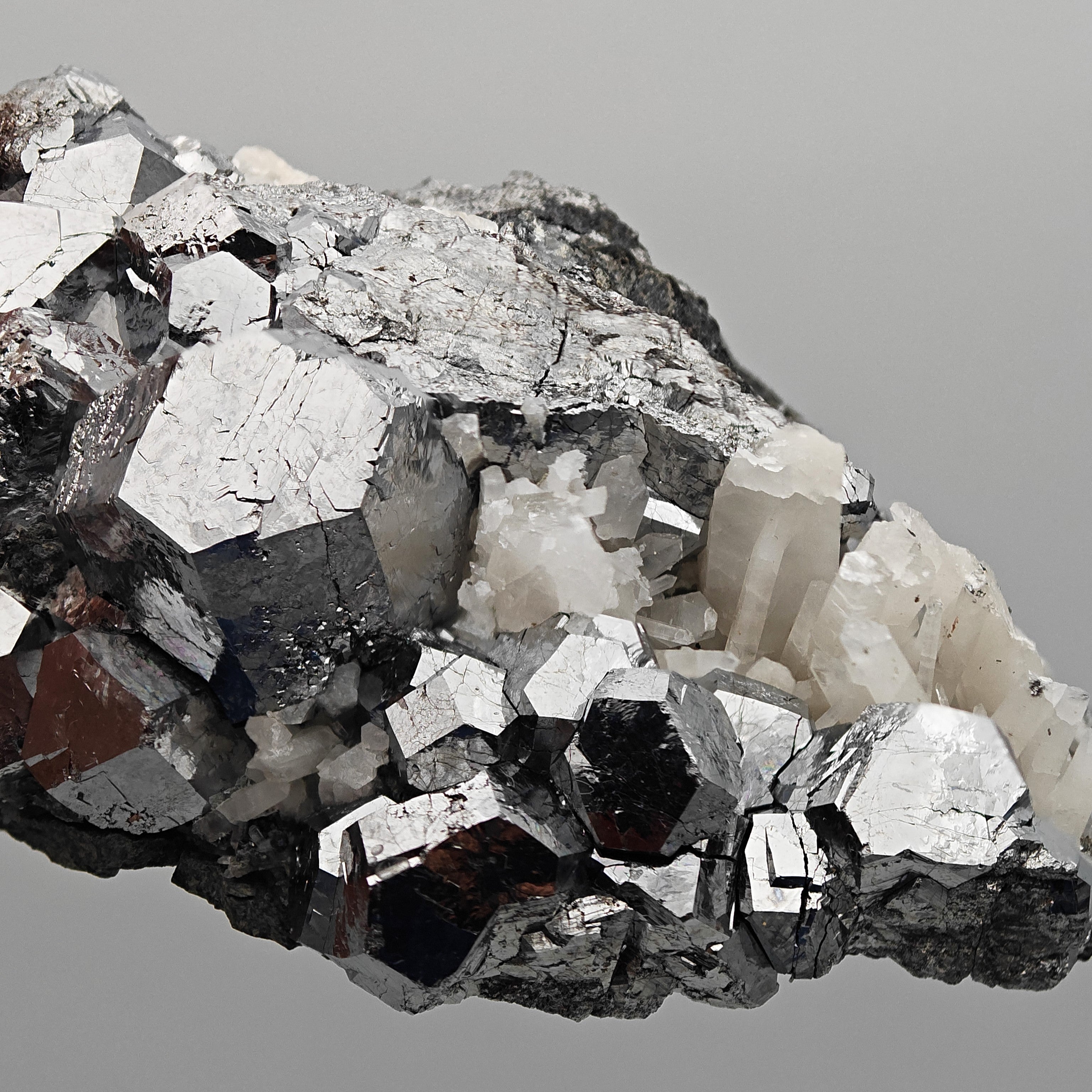 SKUTTERUDITE – Rare Cobalt Arsenide, Silver Crystal Cluster, Bou Azzer, Morocco