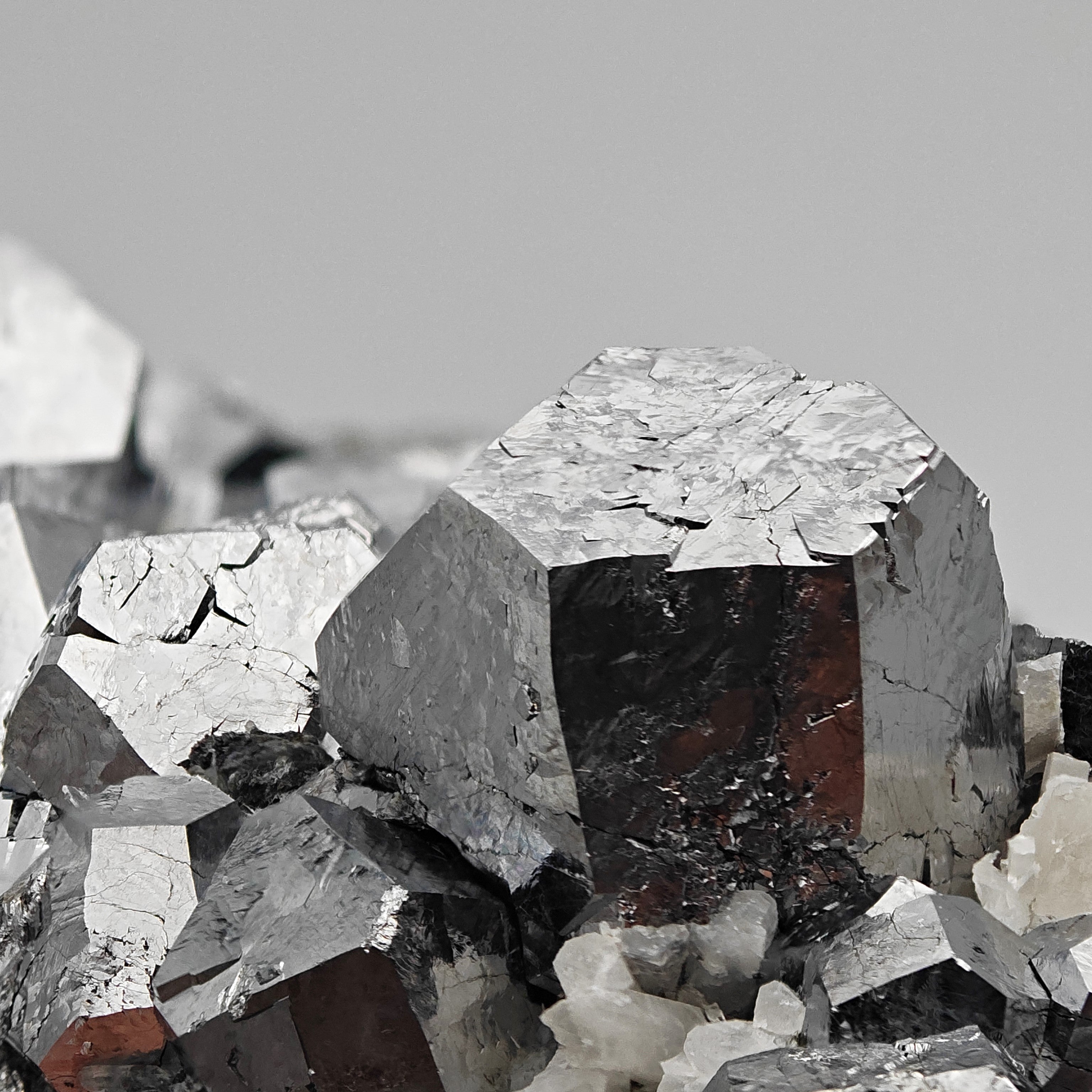 SKUTTERUDITE – Rare Cobalt Arsenide, Silver Crystal Cluster, Bou Azzer, Morocco