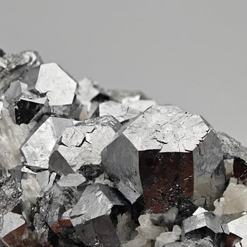 SKUTTERUDITE – Rare Cobalt Arsenide, Silver Crystal Cluster, Bou Azzer, Morocco